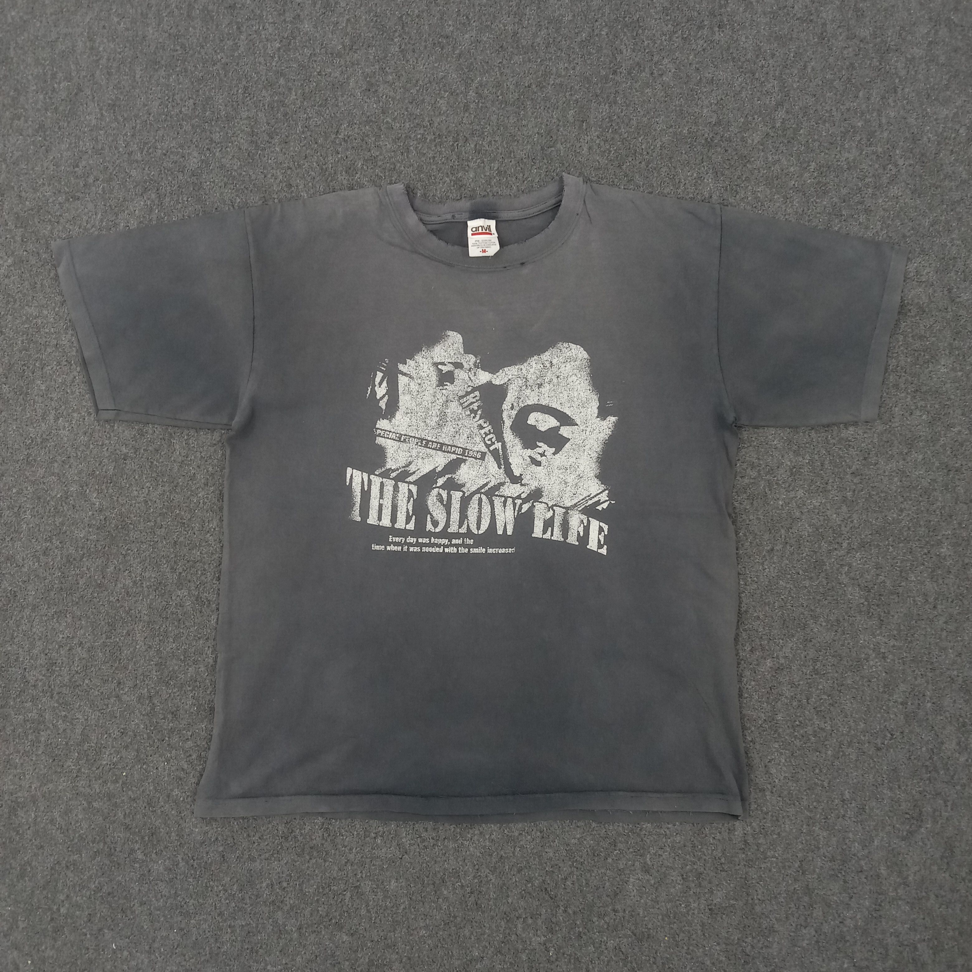 Vintage The Slow Life Distressed Style Tshirt Size US M / EU 48-50 / 2 - 1 Thumbnail