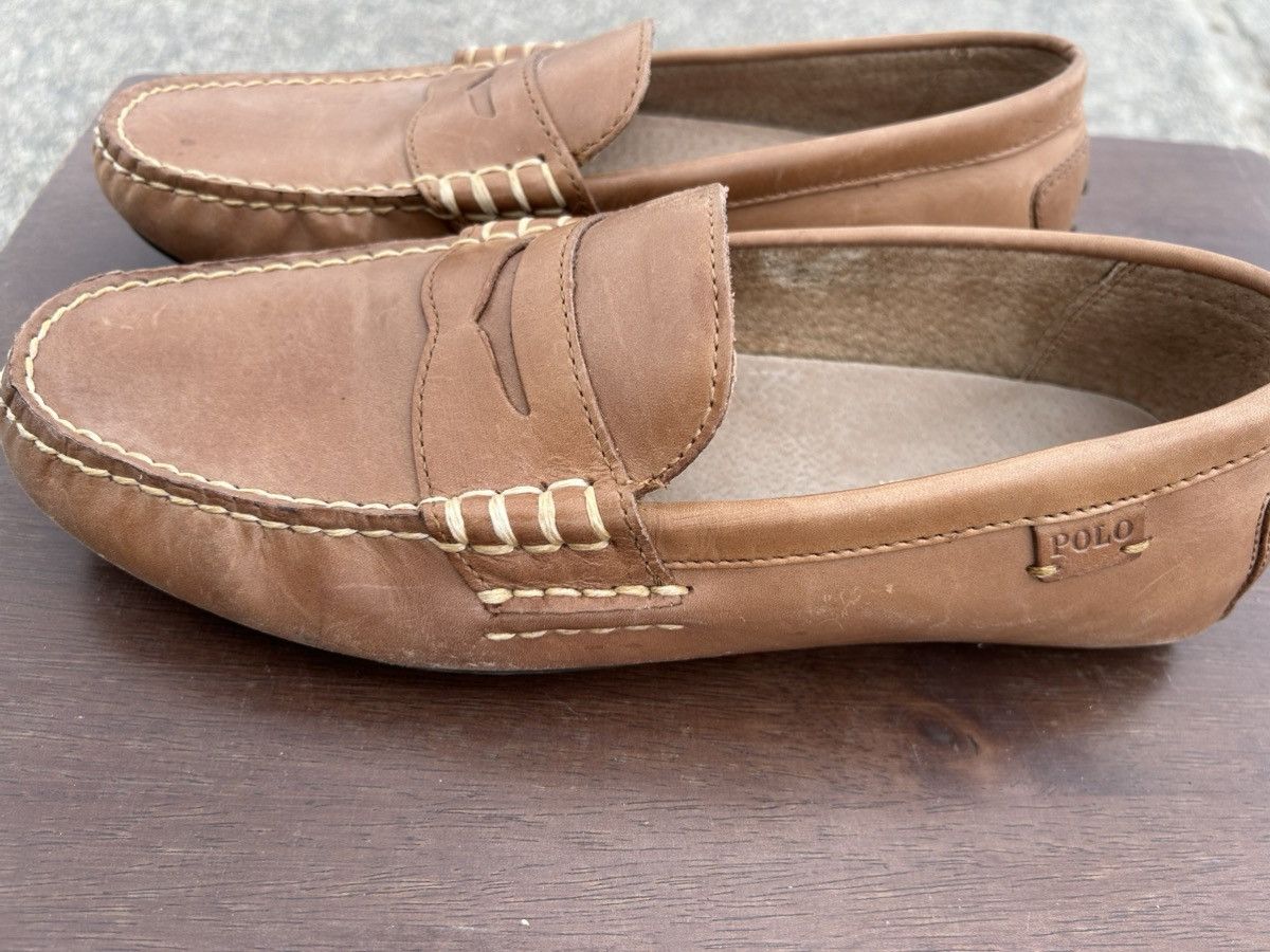 Ralph Lauren Wes Polo Tan Smooth Pull Up Leather 9.5 D Size US 9.5 / EU 42-43 - 3 Thumbnail