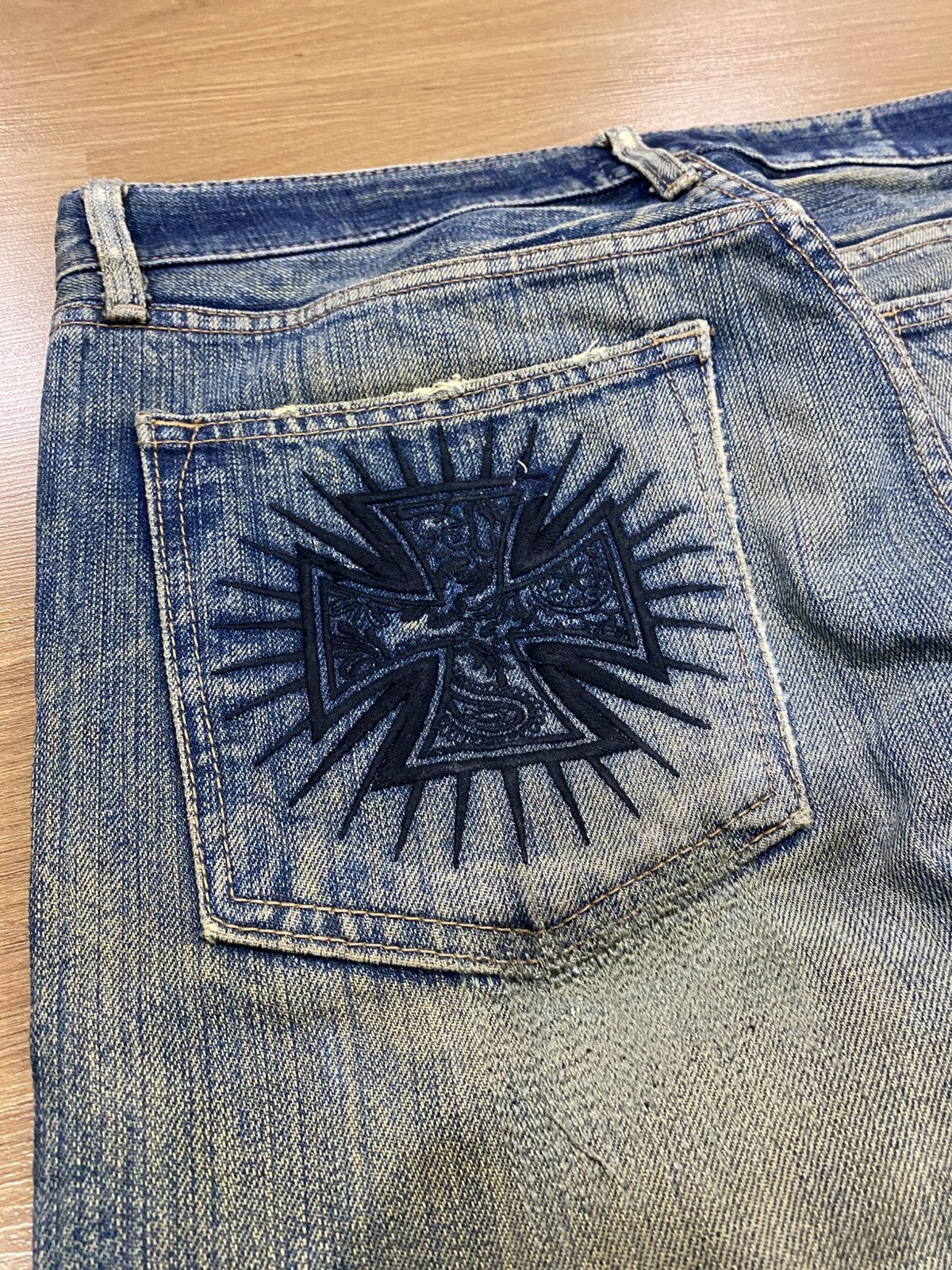 Japanese Brand Black Flame Aging Wash Selvedge Denim Made Japan Size US 30 / EU 46 - 7 Thumbnail