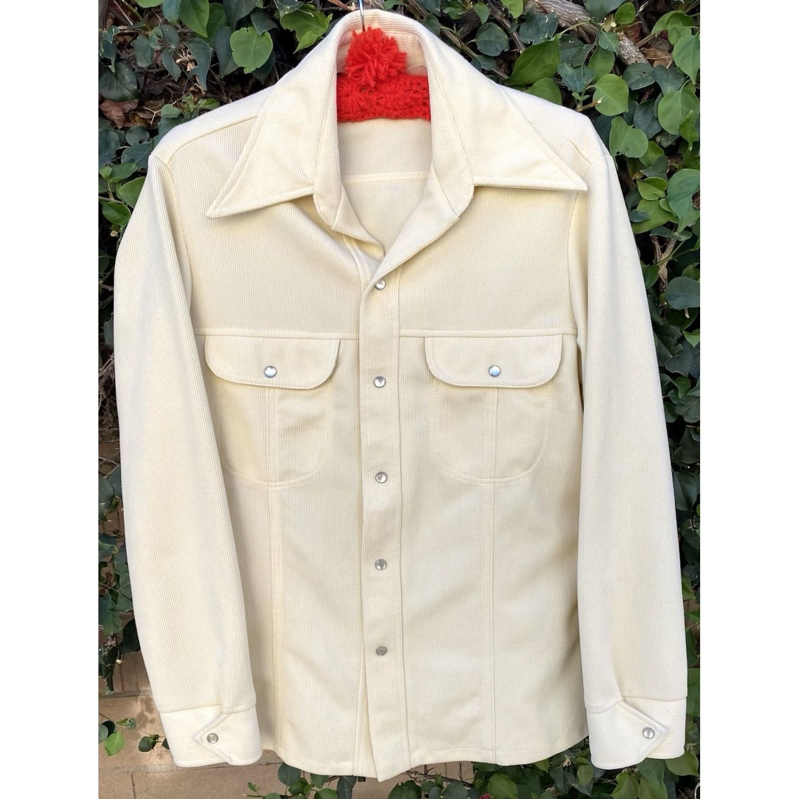 Vintage VINTAGE Tobias Western Shirt Jacket Cream Ribbed Knit Snap Front 70s M Mens Size US M / EU 48-50 / 2 - 3 Thumbnail