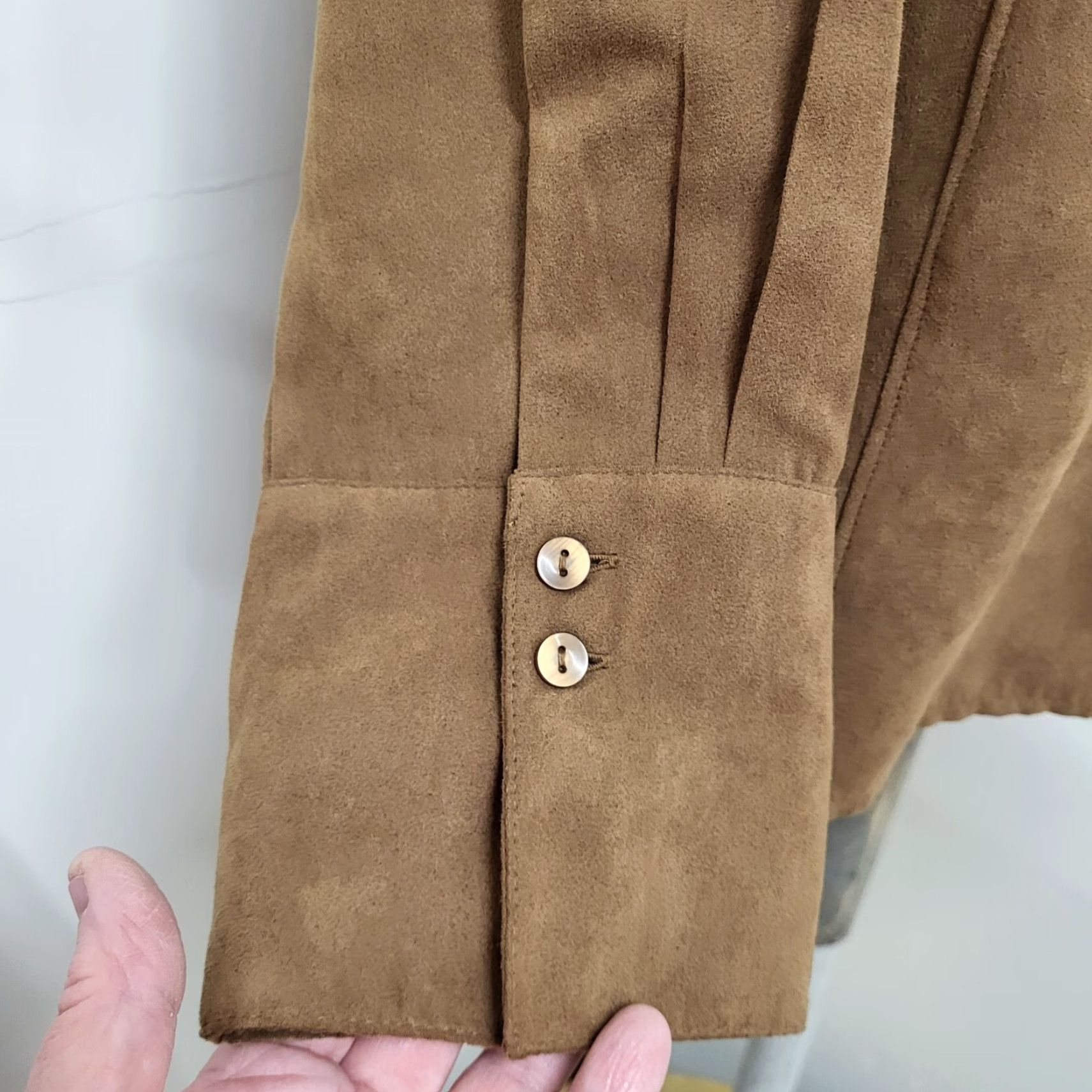 Vintage Cato Jacket Women's XL Brown Long Sleeve Zipper Collared Lightweight Polyester Size XL / US 12-14 / IT 48-50 - 7 Thumbnail