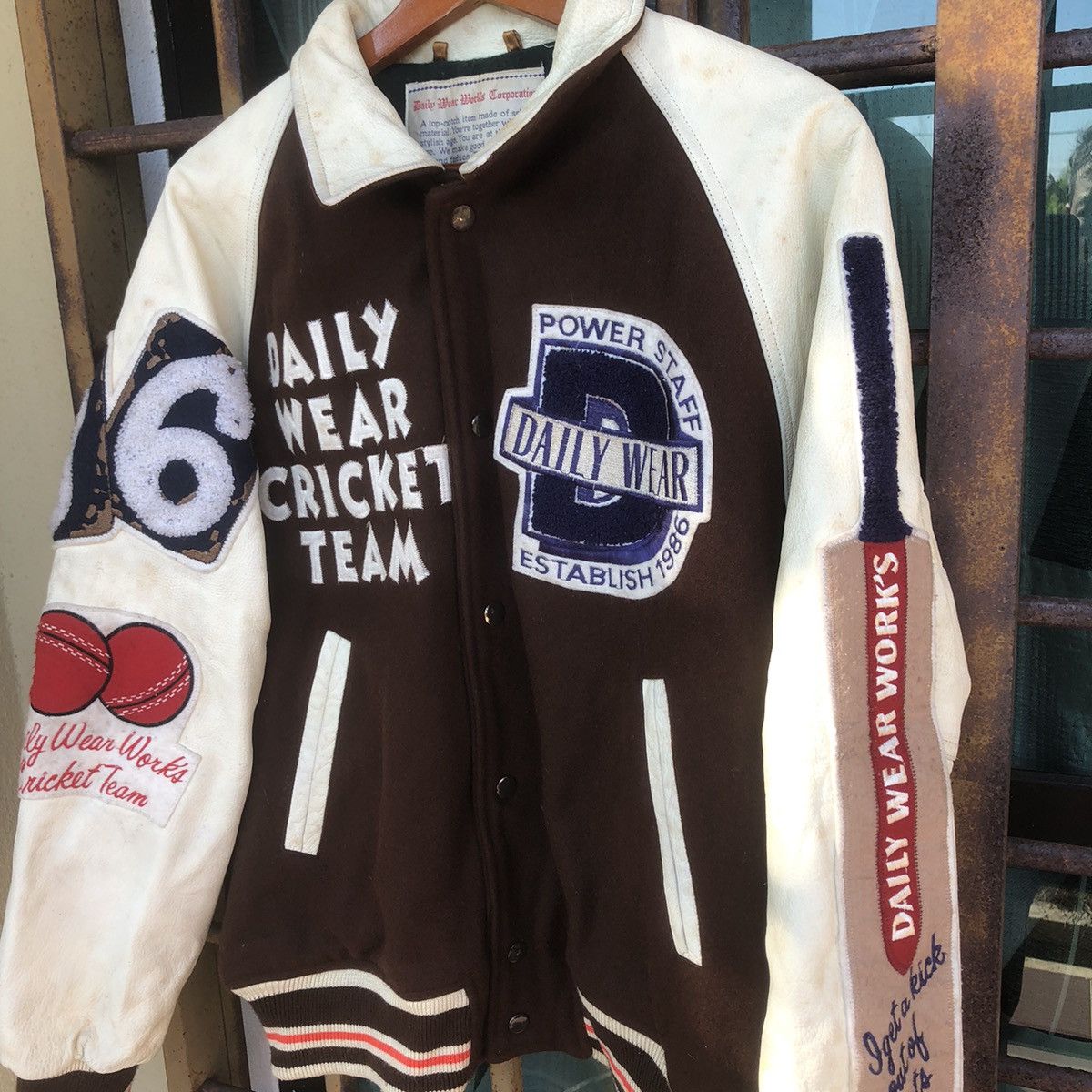 Sports Specialties Daily Wear Cricket Team Varsity Leather Sleeve Jacket Size US L / EU 52-54 / 3 - 3 Thumbnail