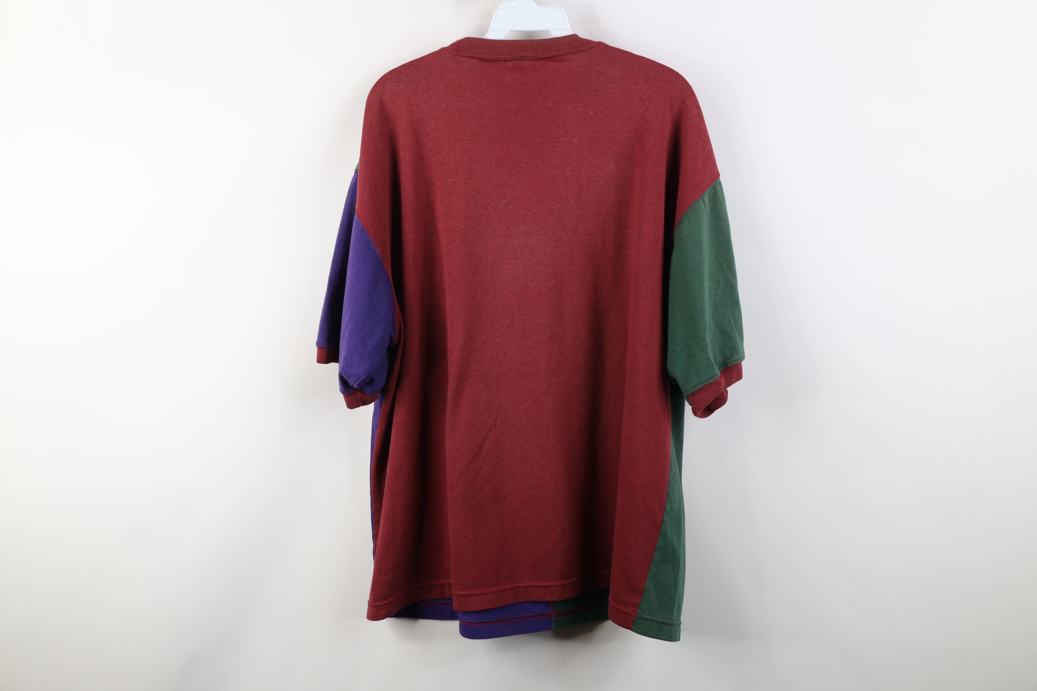 Vintage Vintage 90s Streetwear Block Short Sleeve Ringer T-Shirt Size US XL / EU 56 / 4 - 12 Thumbnail