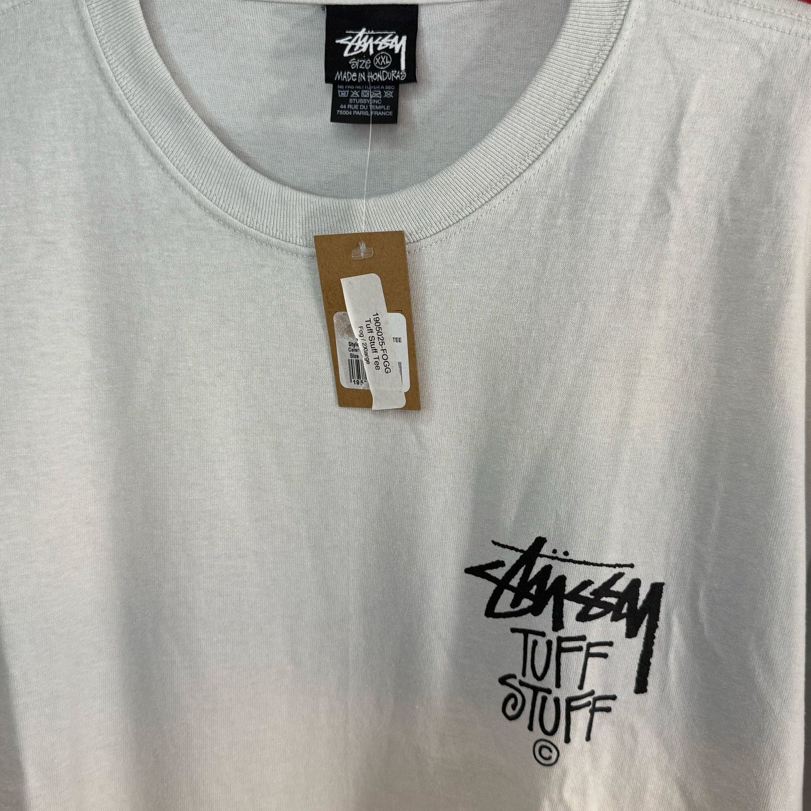 Stussy •NWT• Stüssy Tuff Stuff Tee in Fog • Size XXL Size US XXL / EU 58 / 5 - 4 Thumbnail