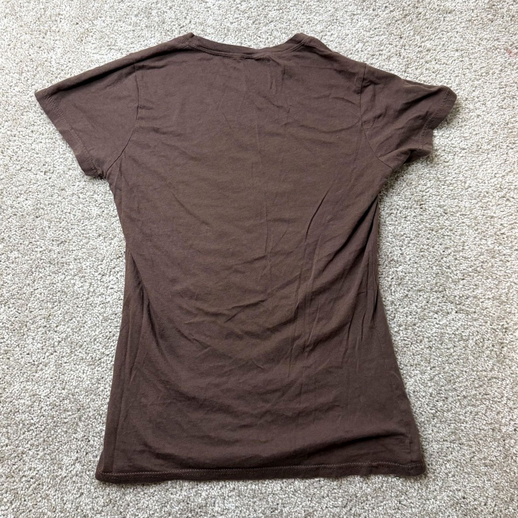 Vintage Rolling Stones Womens L Brown Short Sleeve Graphic Shirt - Vintage Size L / US 10 / IT 46 - 3 Thumbnail