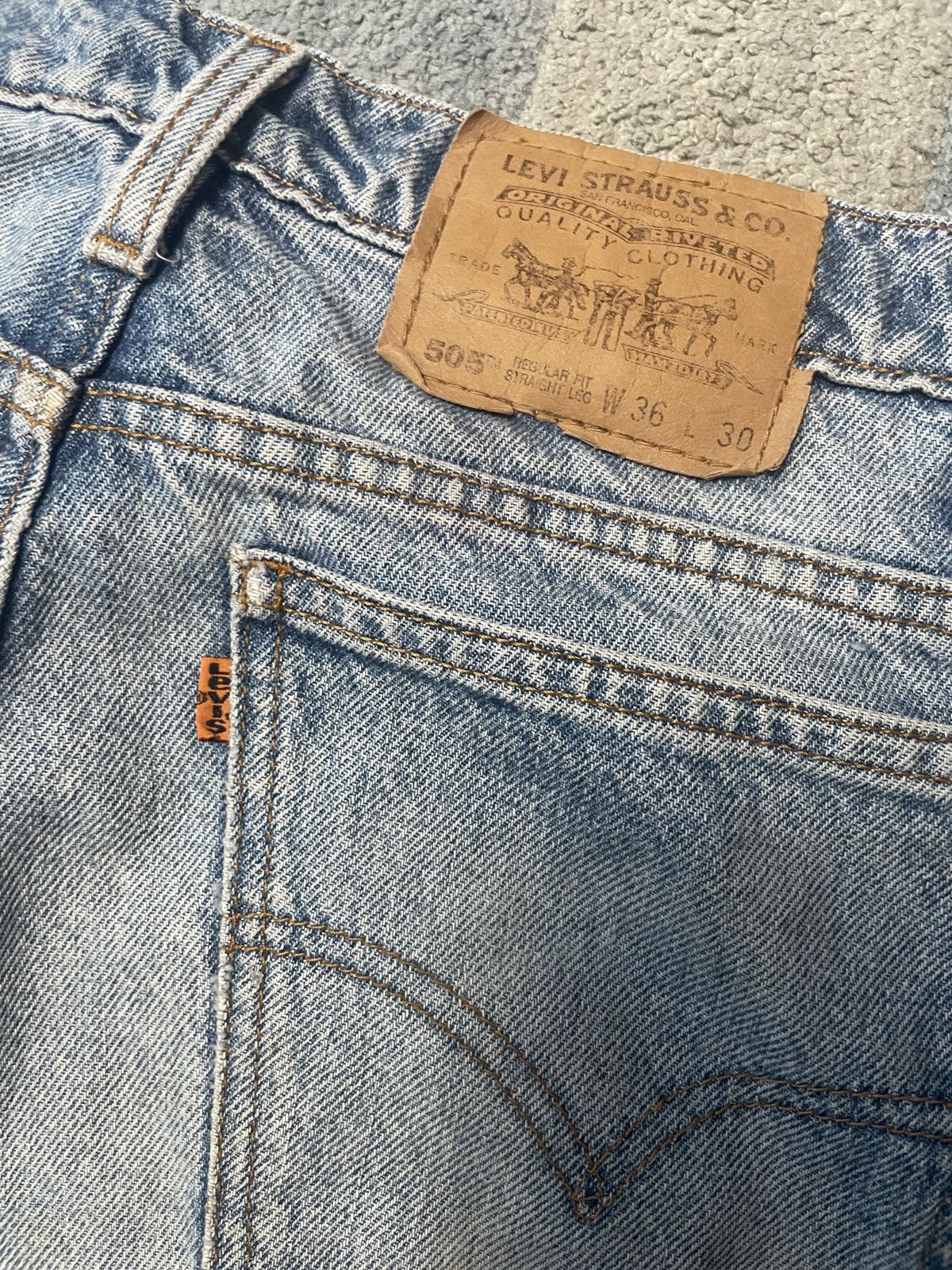 Levi's Vintage Levi’s 505 Orange Tab Size US 36 / EU 52 - 4 Thumbnail