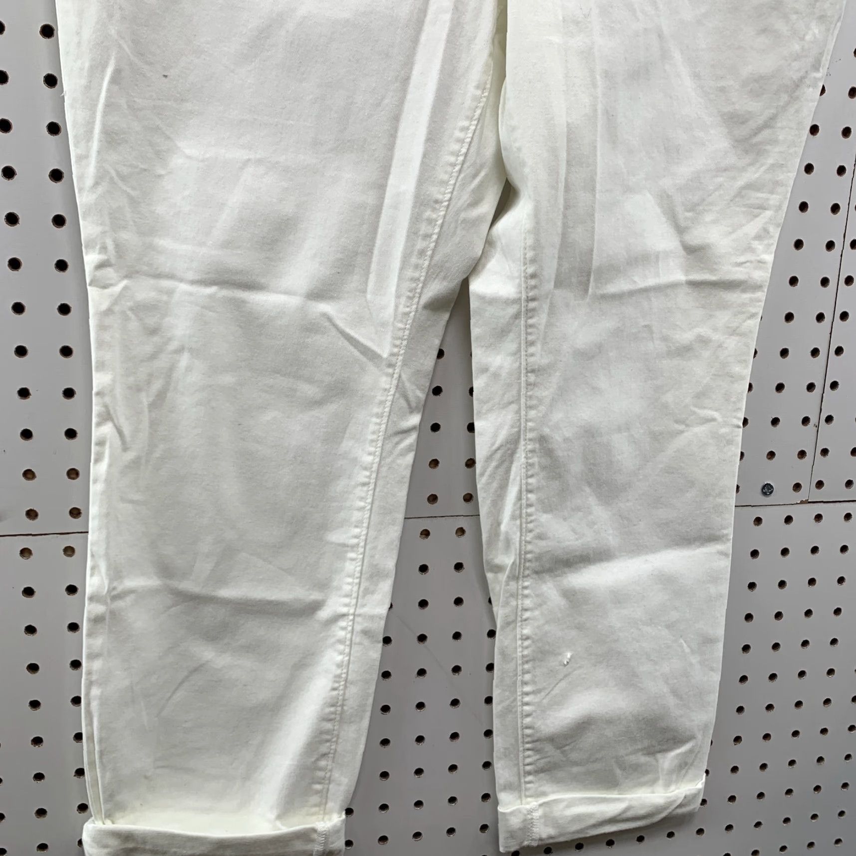 Ann Taylor Loft Girlfriend Chino Pants Women Size 10P Petite White 31x23 NWT Size 32" / US 10 / IT 46 - 6 Thumbnail