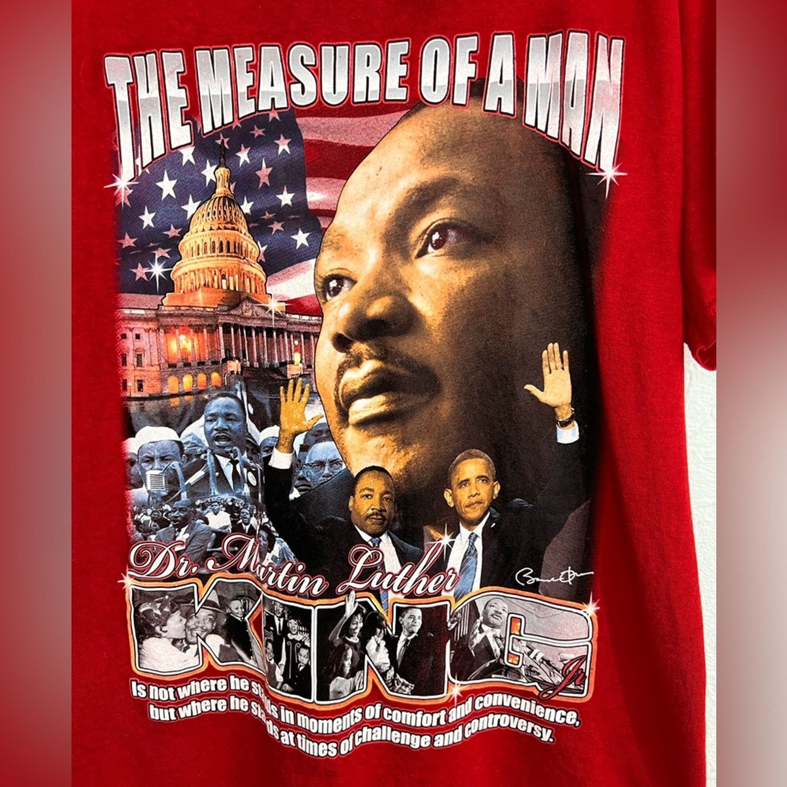 Vintage Vintage Y2K Obama Martin Luther King MLK Black Rights Shirt Size US L / EU 52-54 / 3 - 2 Thumbnail
