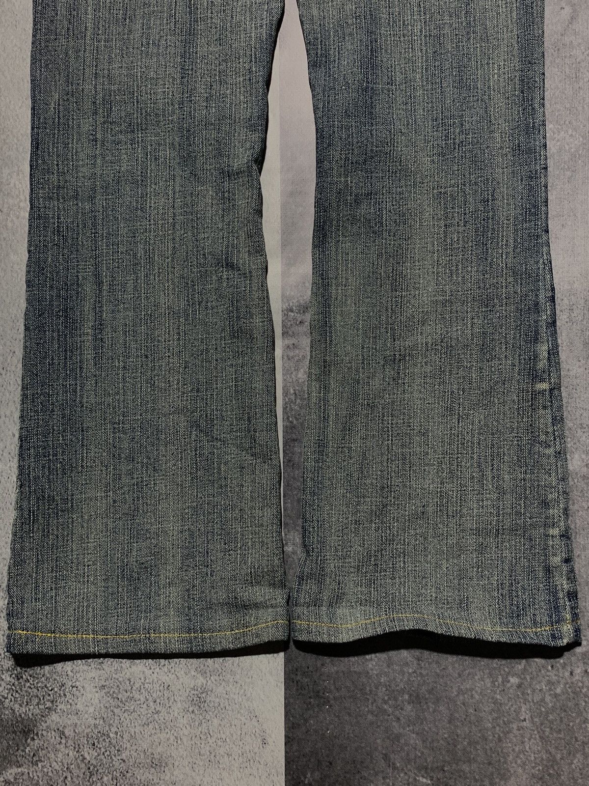 Japanese Brand × Vintage Vintage Y2K style Flared denim pants trousers size 26 Size 26" / US 2 / IT 38 - 4 Thumbnail