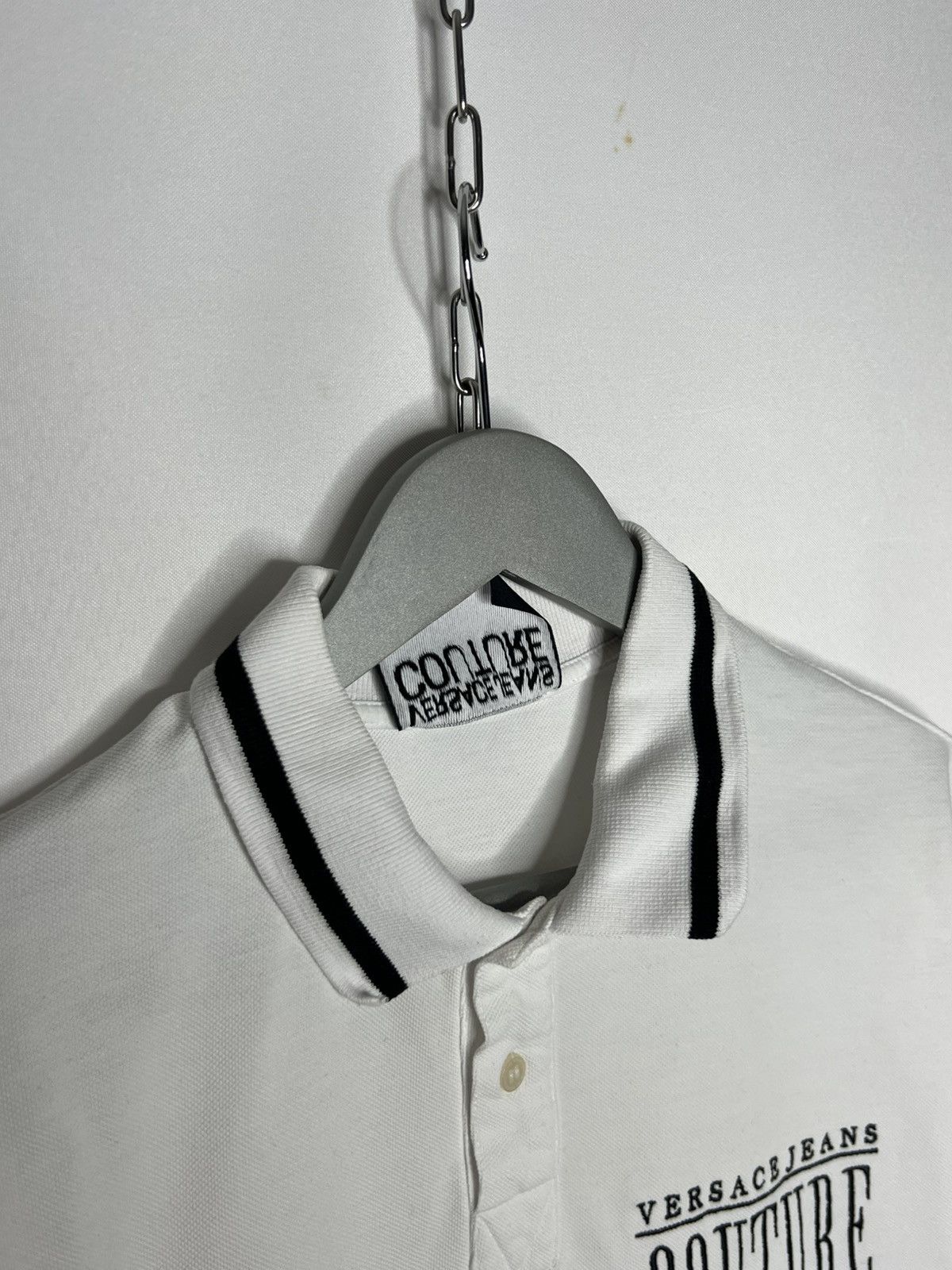 Versace Versace Jeans Couture Big Logo Luxury Polo Shirt Tee Size US XL / EU 56 / 4 - 5 Thumbnail