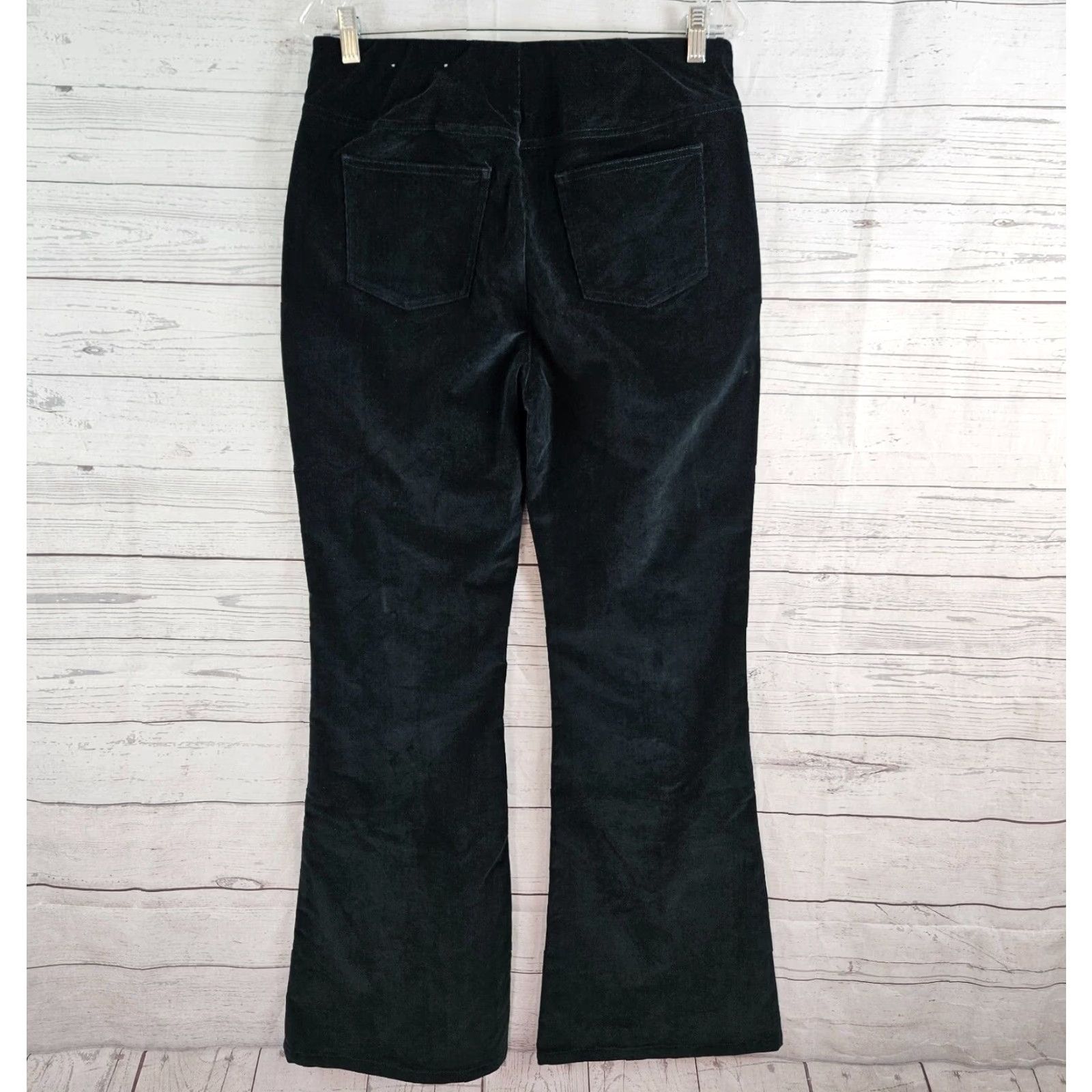 Soft Surroundings Soft Surroundings Womens Flare Corduroy Pants Sz Medium Dark Green Pull On Size 32" / US 10 / IT 46 - 3 Thumbnail