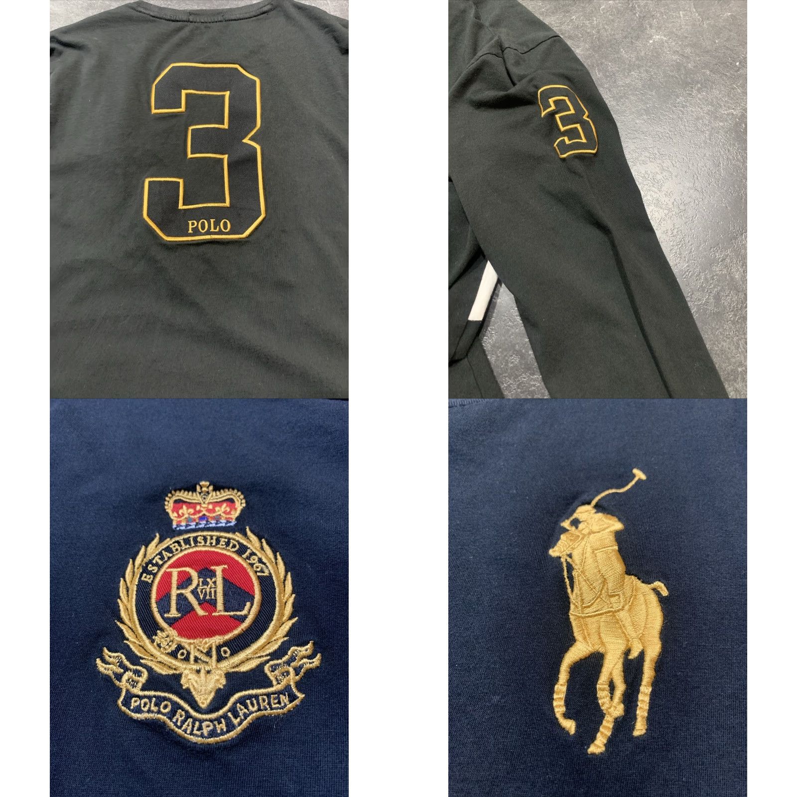 Polo Ralph Lauren Polo Ralph Lauren Shirt Men Long Sleeve T-shirt Embroidered Crew Neck Logo Blue Cotton Regular Size M Black Size US M / EU 48-50 / 2 - 8 Thumbnail
