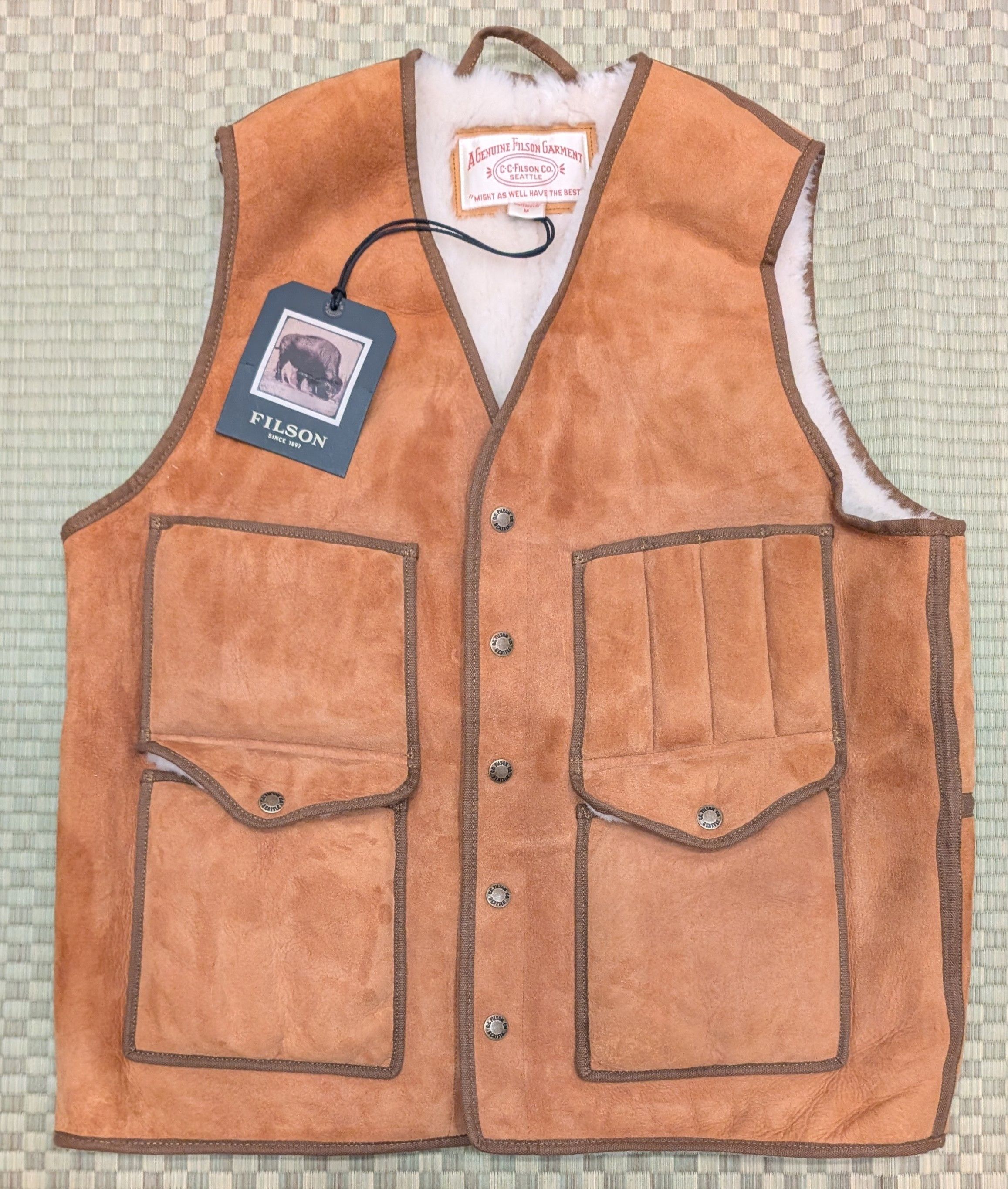 Filson NWT Filson Shearling Cruiser Vest Sheepskin Made in USA Size US M / EU 48-50 / 2 - 1 Thumbnail