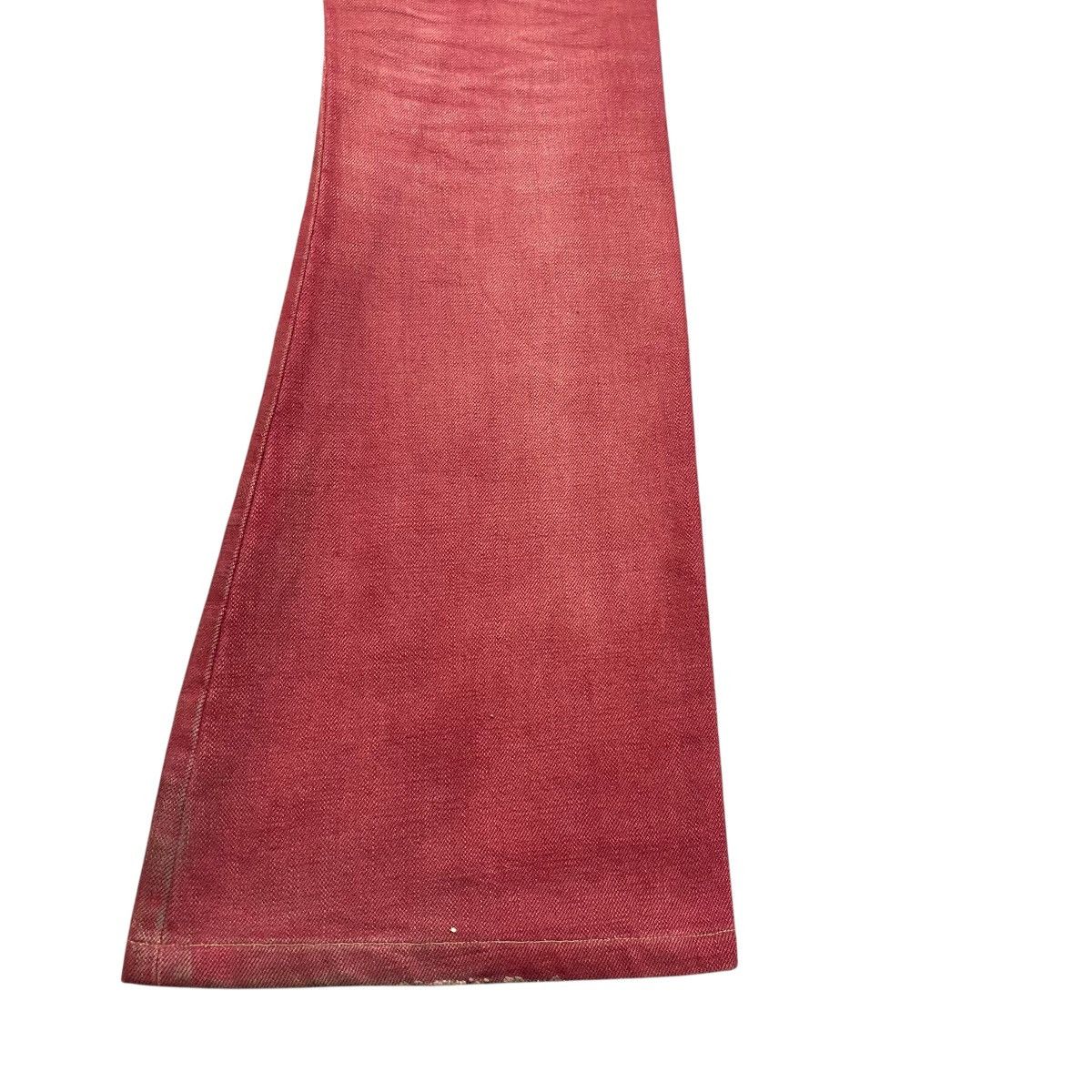 Obelisk Obelisk Red Blood Hole Distressed Denim Flare Jeans Size US 29 - 18 Thumbnail