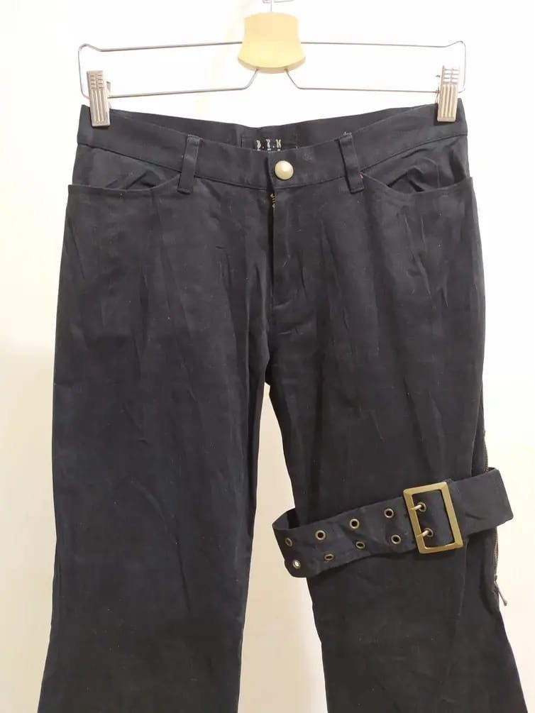 Japanese Brand Made In Japan B.P.N Black Bondage Pants Size US 28 / EU 44 - 2 Thumbnail
