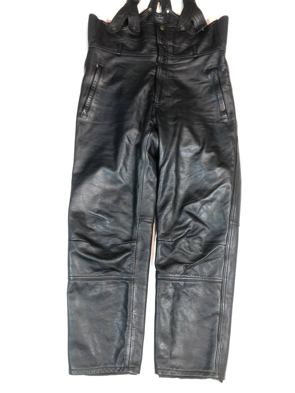 Leather Classic Gear Racing Moto Biker Leather Pants Vintage Size US 37 - 2 Thumbnail