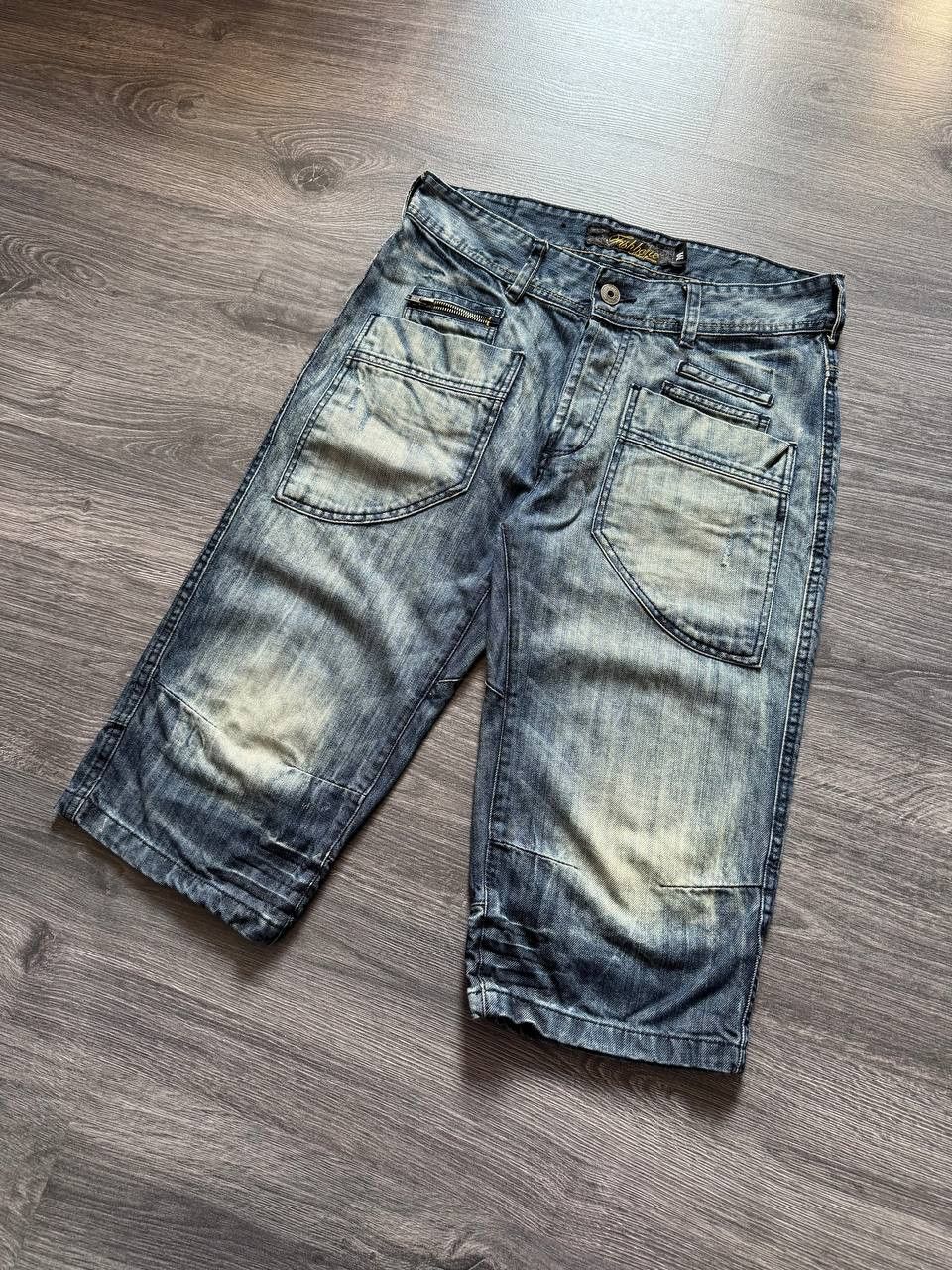 Ecko Unltd. Vintage Fishbone denim long shorts rap y2k Size US 30 / EU 46 - 5 Thumbnail