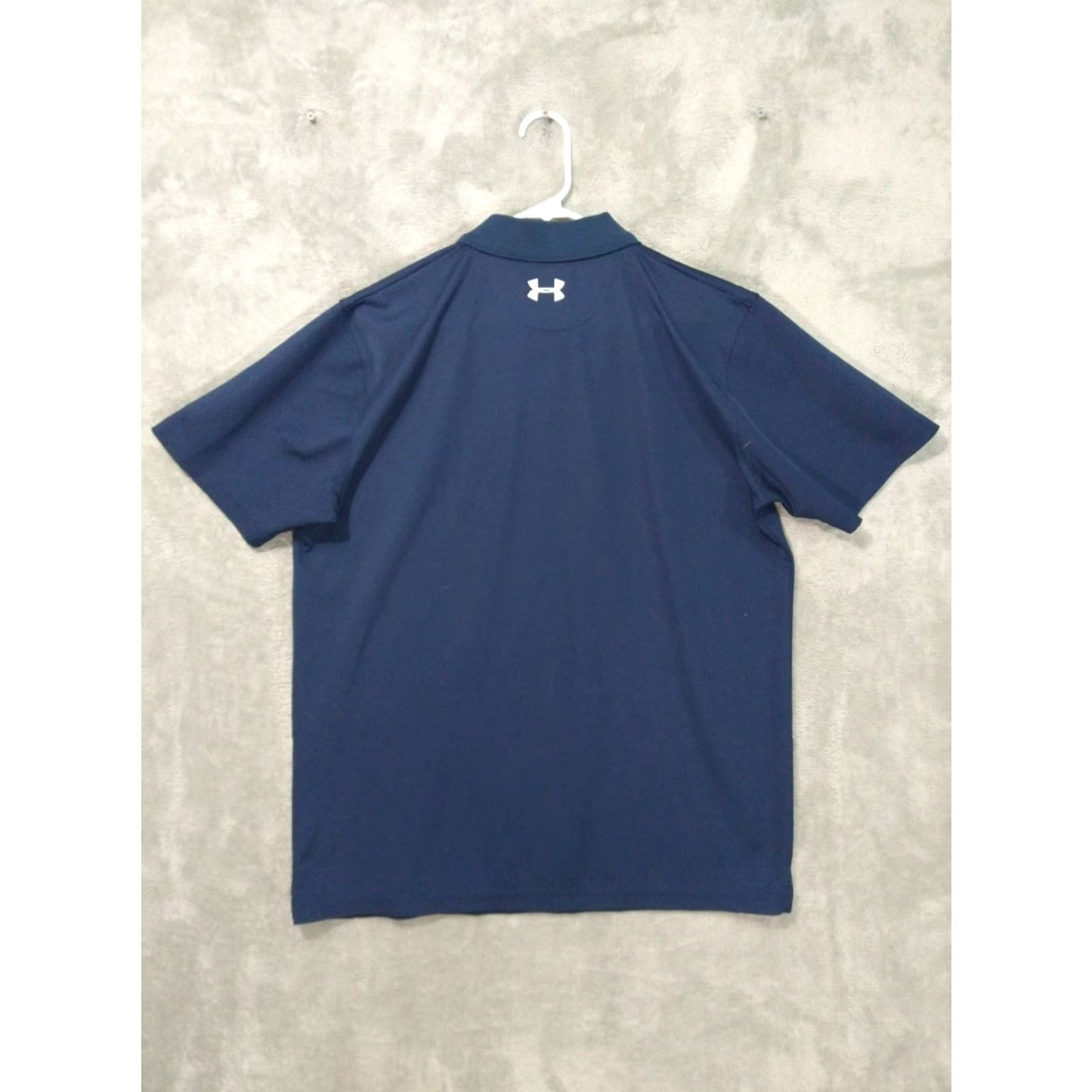 Under Armour Under Armour Shirt Mens Large Navy Blue Polo UA Tech Short Sleeve HeatGear Size US L / EU 52-54 / 3 - 2 Thumbnail