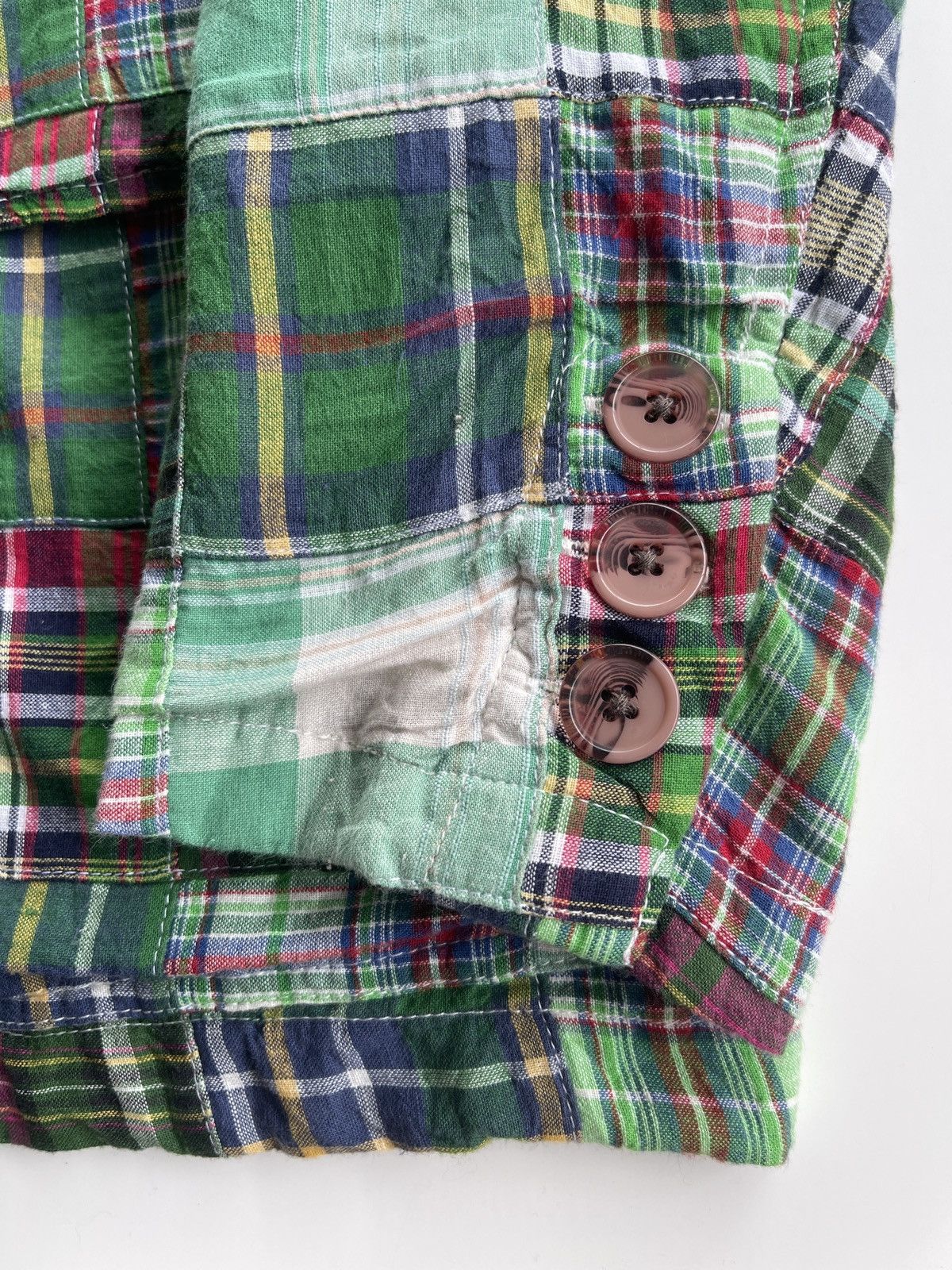 Japanese Brand Multicolor Green Tartan Patchwork Jacket coat Size US M / EU 48-50 / 2 - 13 Thumbnail