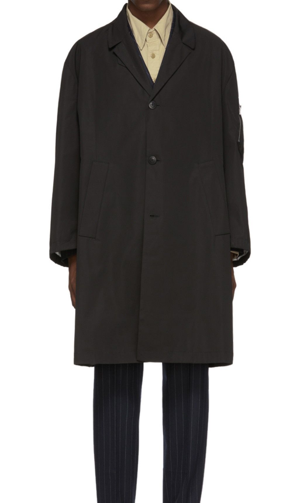 Random Identities Technical Twill Black Car Coat Size US S / EU 44-46 / 1 - 1 Thumbnail