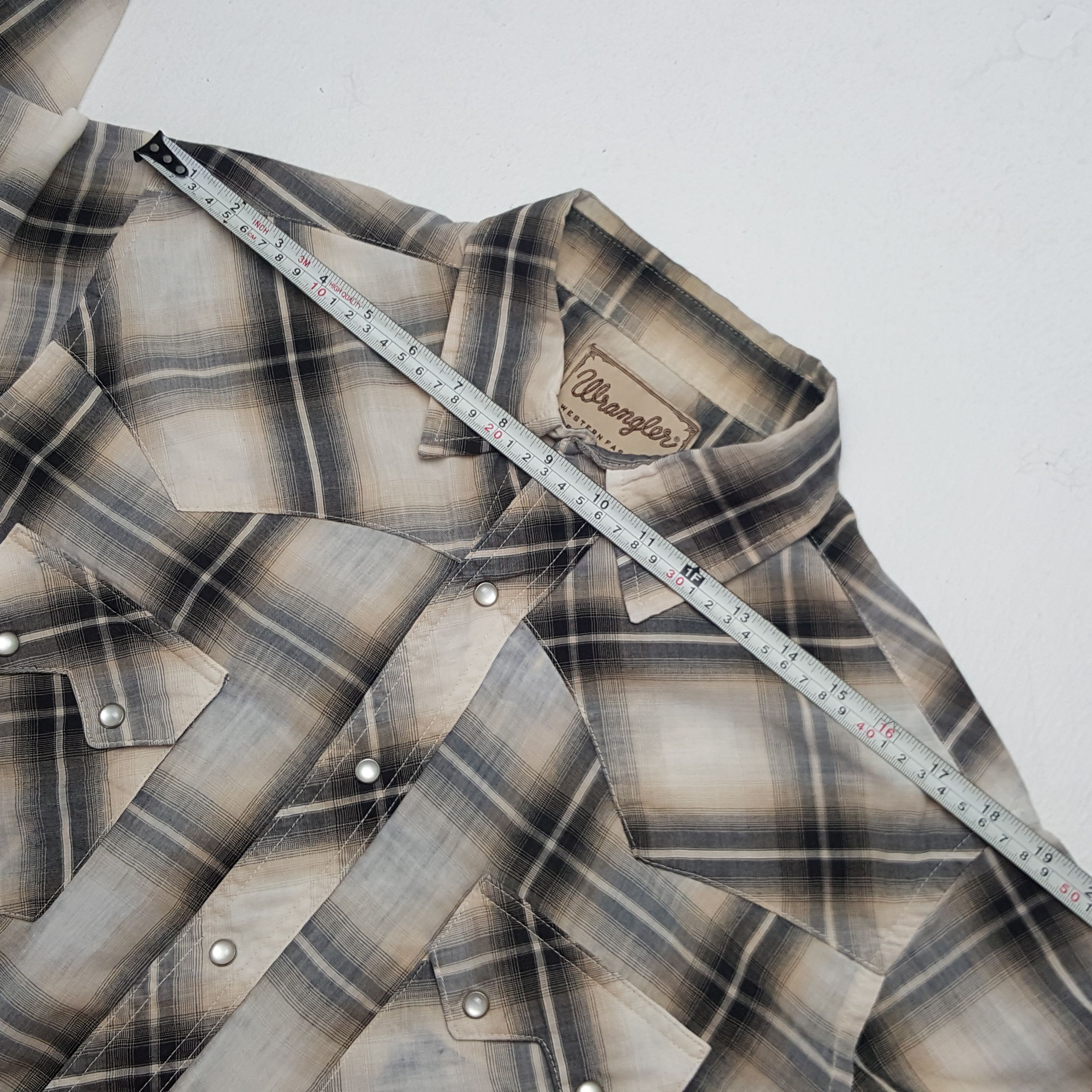 Vintage × Wrangler Vintage Wrangler American Retro Style Flannel Shirt Size US XL / EU 56 / 4 - 4 Thumbnail