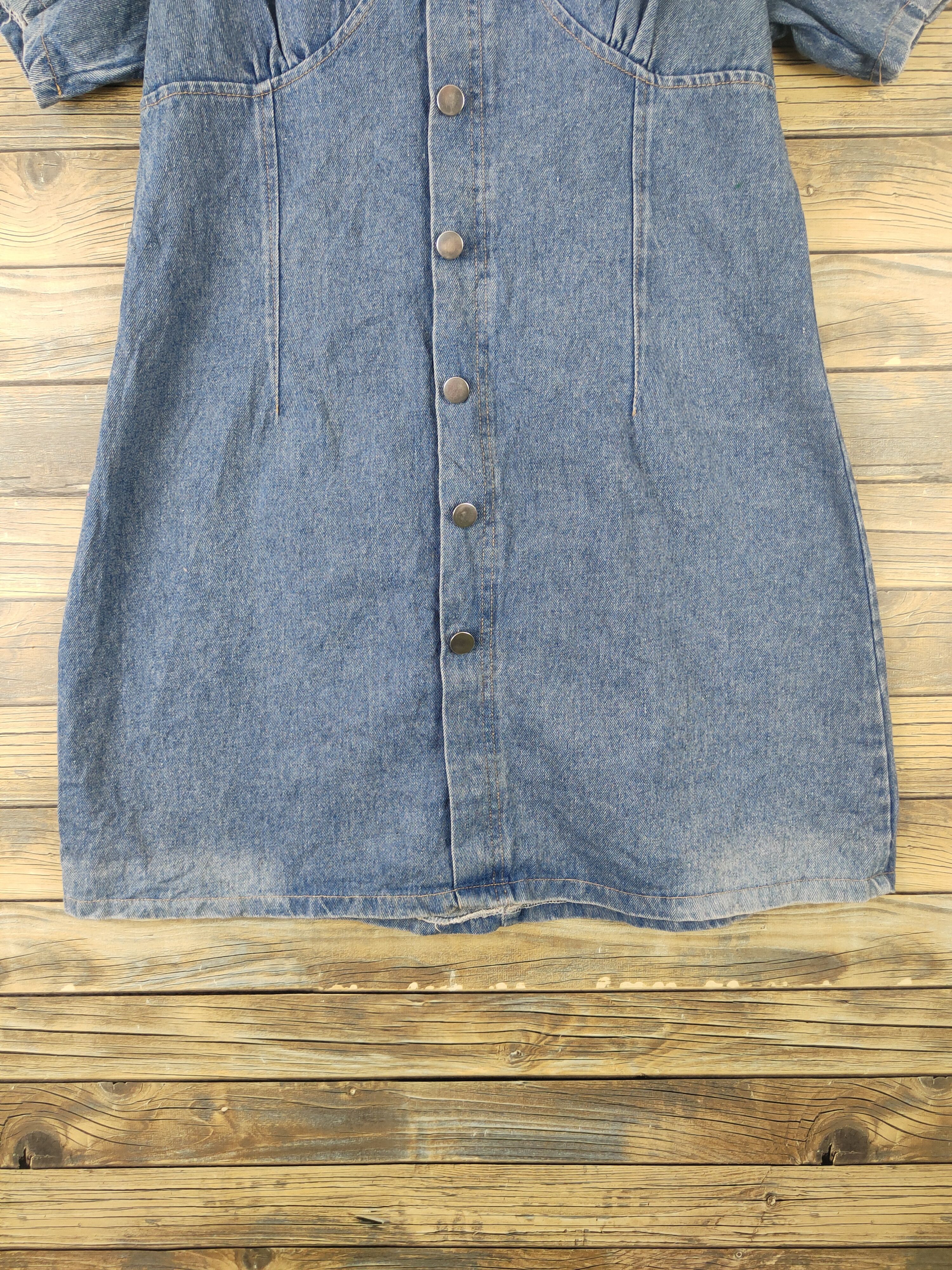 Japanese Brand × Vintage Vintage Japanese Brand Blue Button Up Denim Blouses Size M / US 6-8 / IT 42-44 - 5 Thumbnail