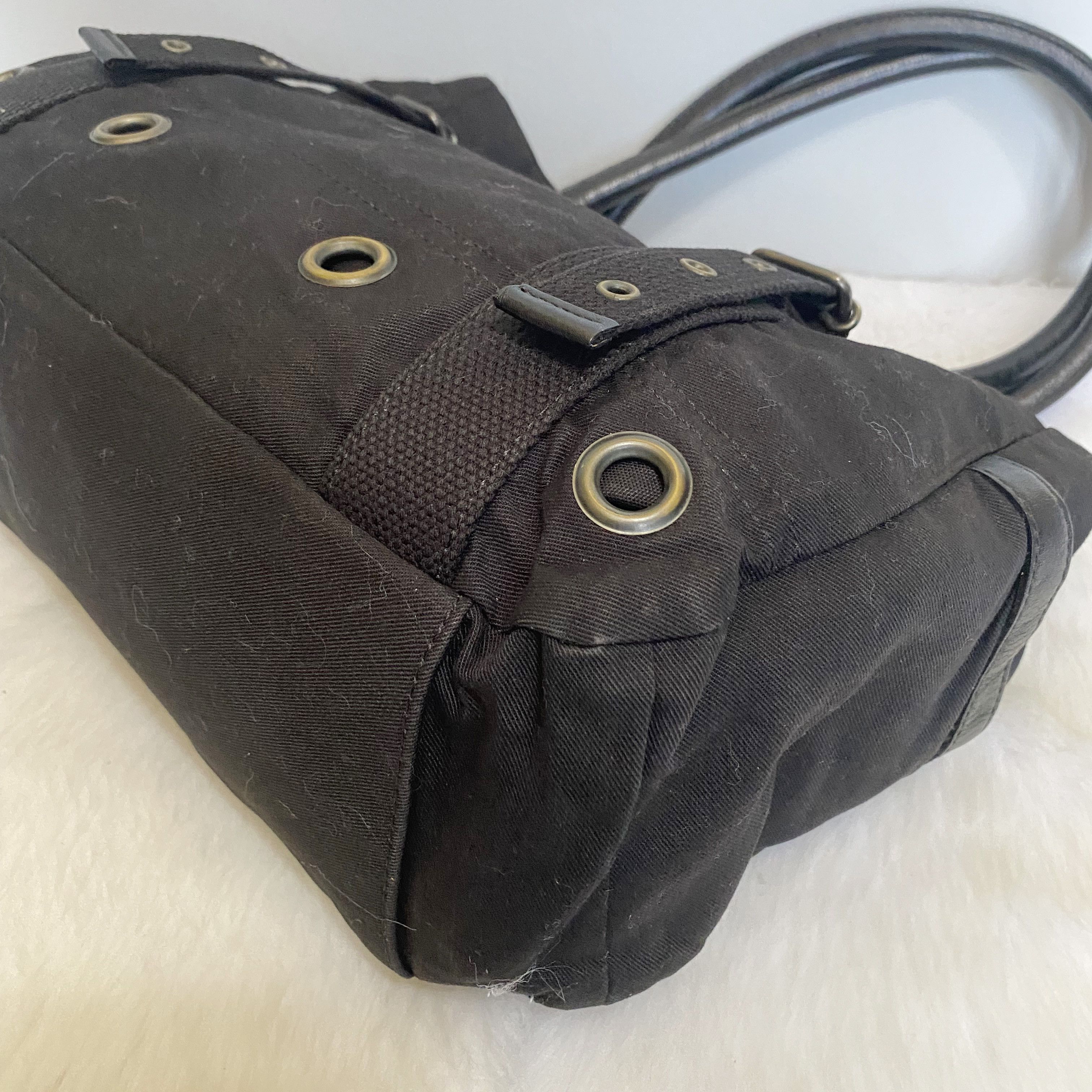Burberry Blue Label Black Canvas Leather Tote Bag Size ONE SIZE - 6 Thumbnail