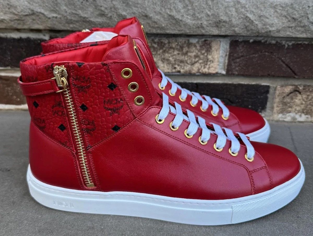 MCM MCM Red Leather Hi (Size 44) Size US 10 / EU 43 - 3 Thumbnail
