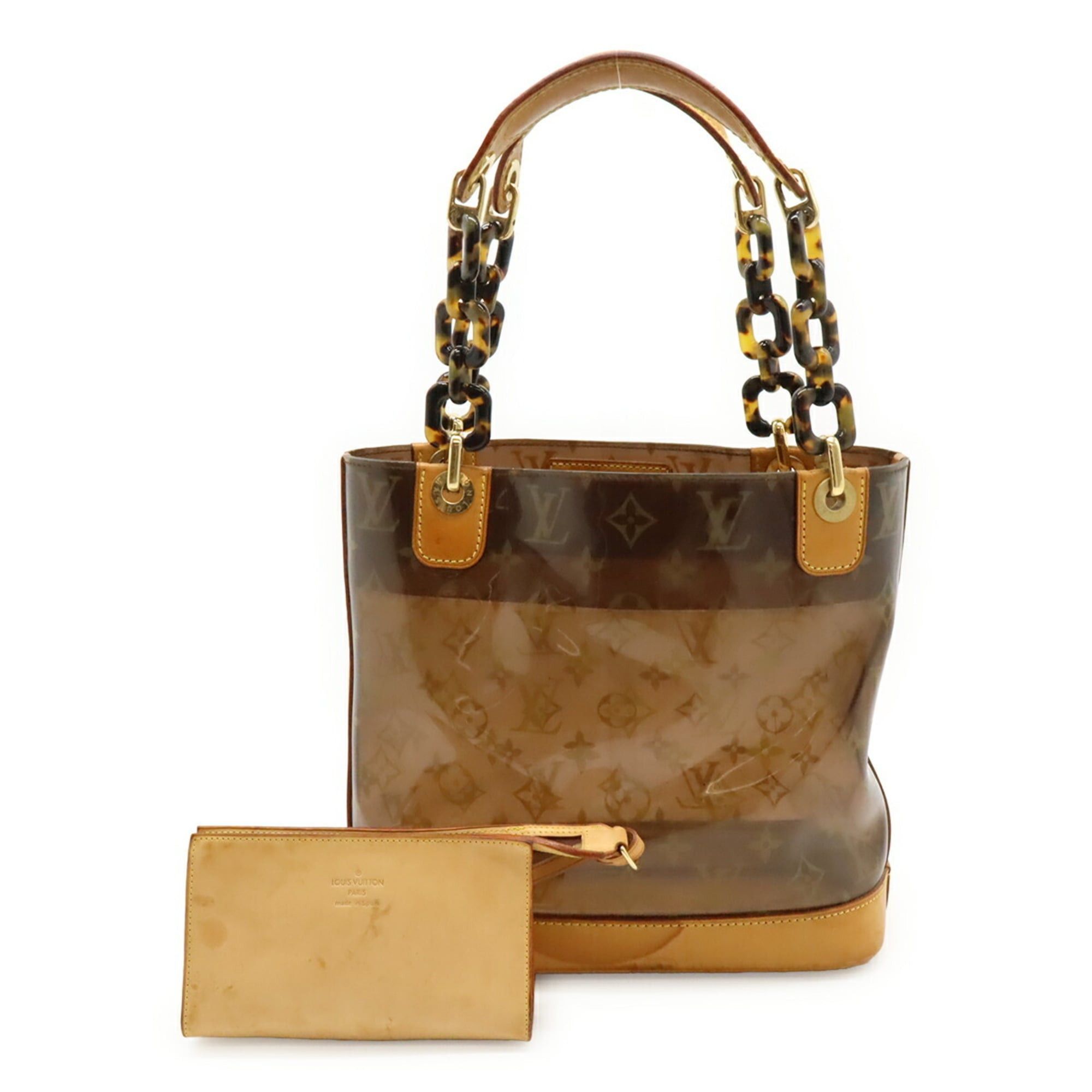 Louis Vuitton Louis Vuitton Monogram Vinyl Cabas Ambre PM Tote Bag Shoulder Plastic Chain Brown M92502 Size ONE SIZE - 1 Thumbnail