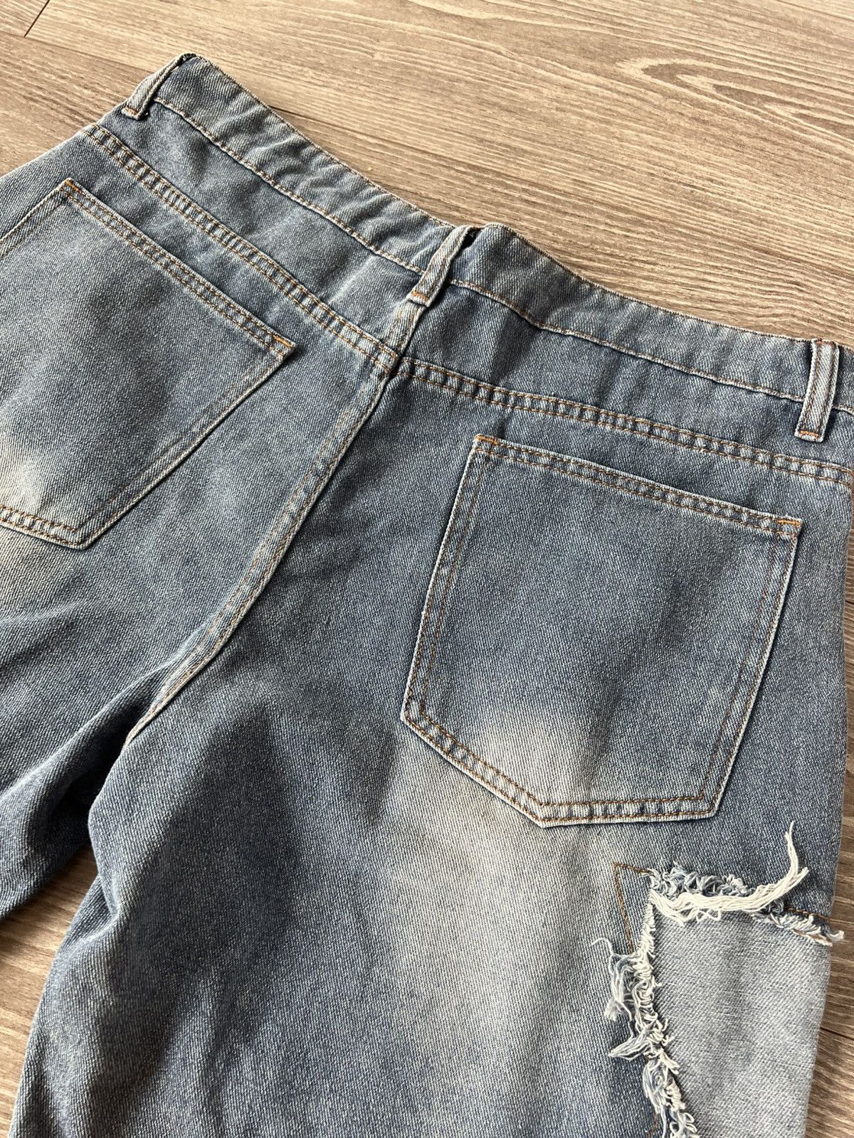 Japanese Brand ‼️Avant Garde Distressed Denim Opium Star Baggy Shorts‼️ Size US 35 - 20 Thumbnail