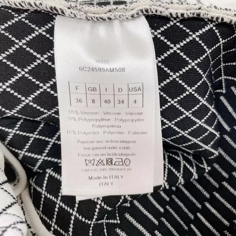 Dior Dior Black and white diamond-shaped plaid short sleeves Size XS / US 0-2 / IT 36-38 - 7 Thumbnail