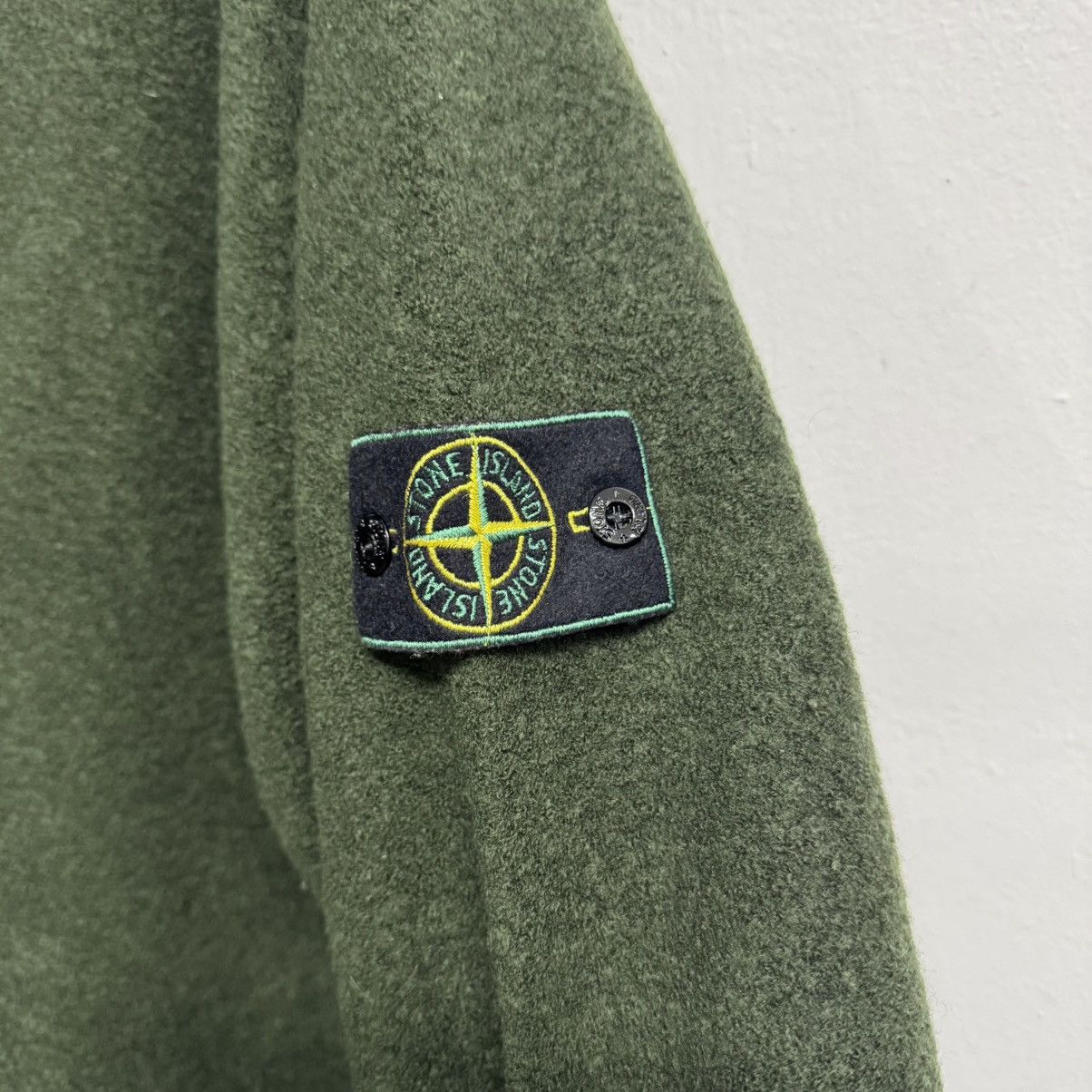 Stone Island Stone Island Wool Hoodie 90s Green Edge Patch Size US XL / EU 56 / 4 - 3 Thumbnail