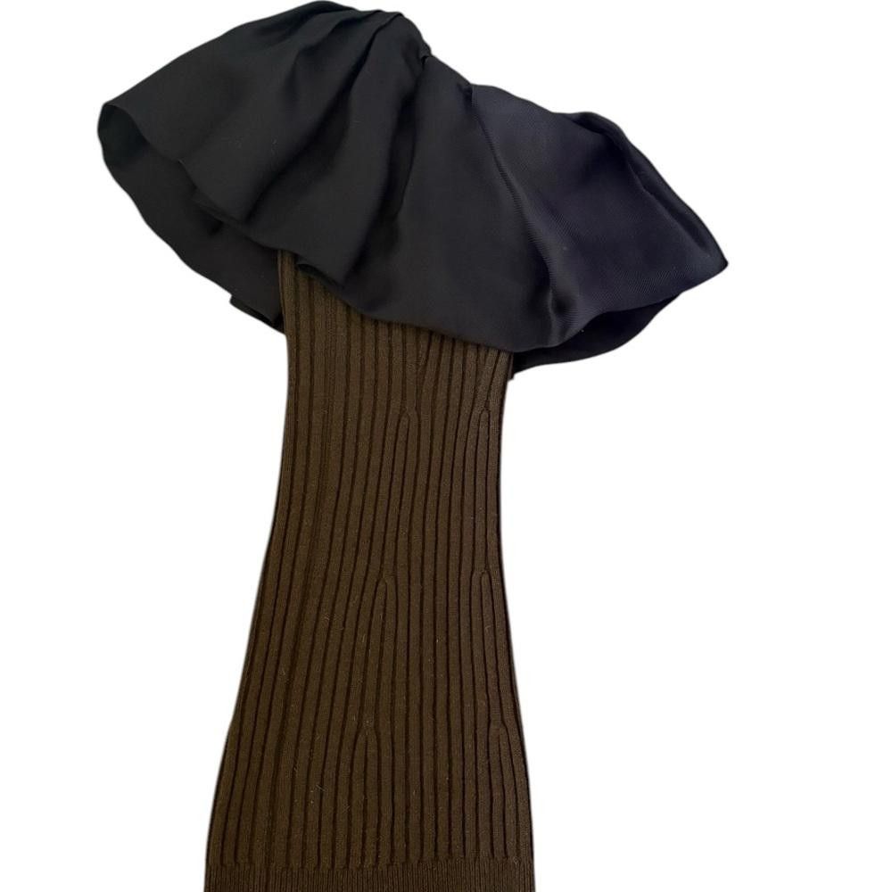 Lanvin Lanvin Alber Elbaz Winter 2011 One Shoulder Dress KNIT Wool Size S / US 4 / IT 40 - 8 Thumbnail