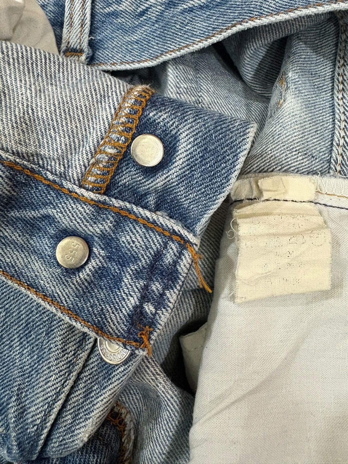 Levi's Vintage 90s Levis 501 Mud Wash Distressed Loose Jeans Size US 32 / EU 48 - 9 Thumbnail