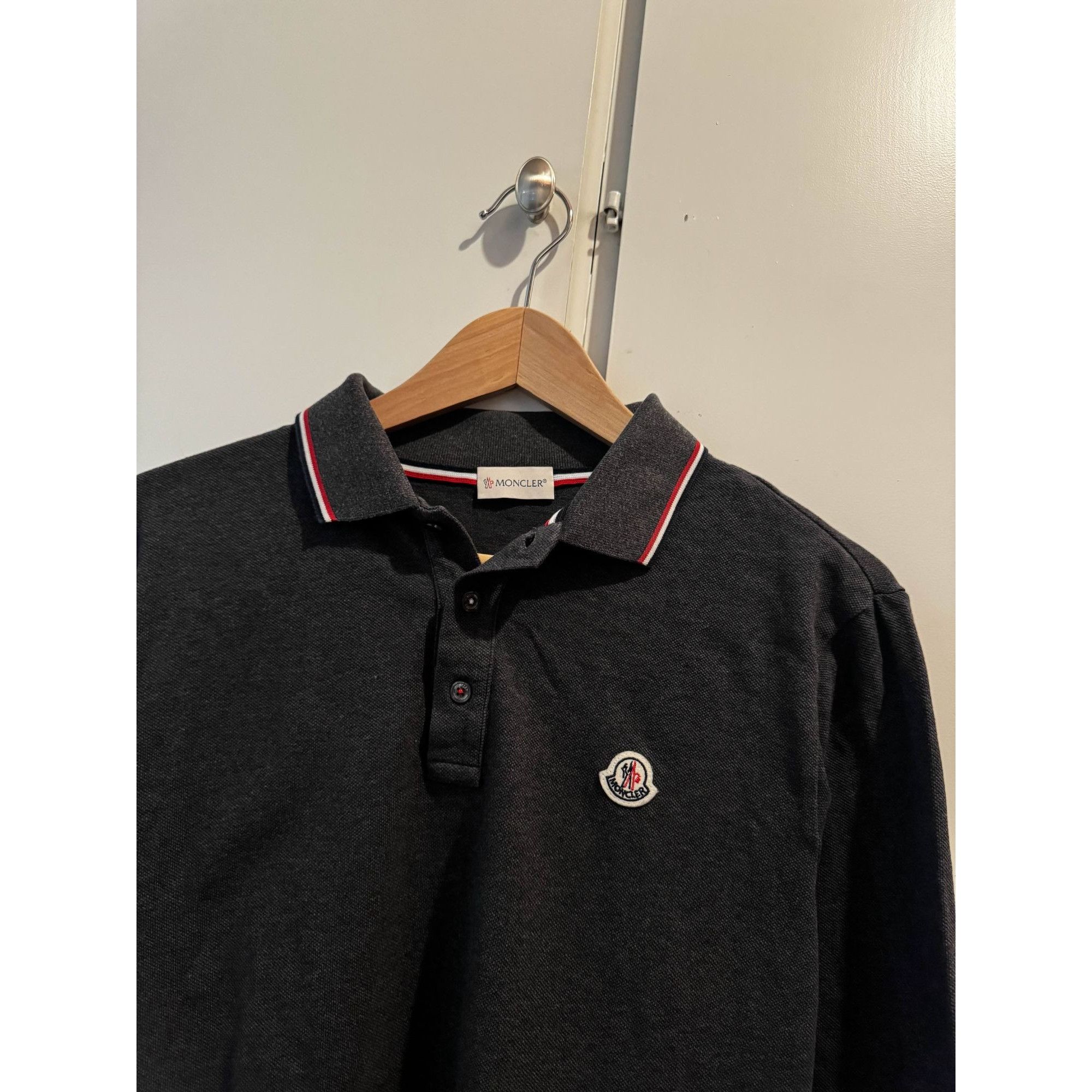 Moncler Moncler Long Sleeve Piqué Polo Size US L / EU 52-54 / 3 - 3 Thumbnail