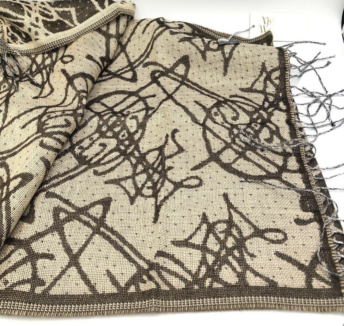 image of Vintage Vivienne Westwood Orb Muffler Scarf in Brown, Men's