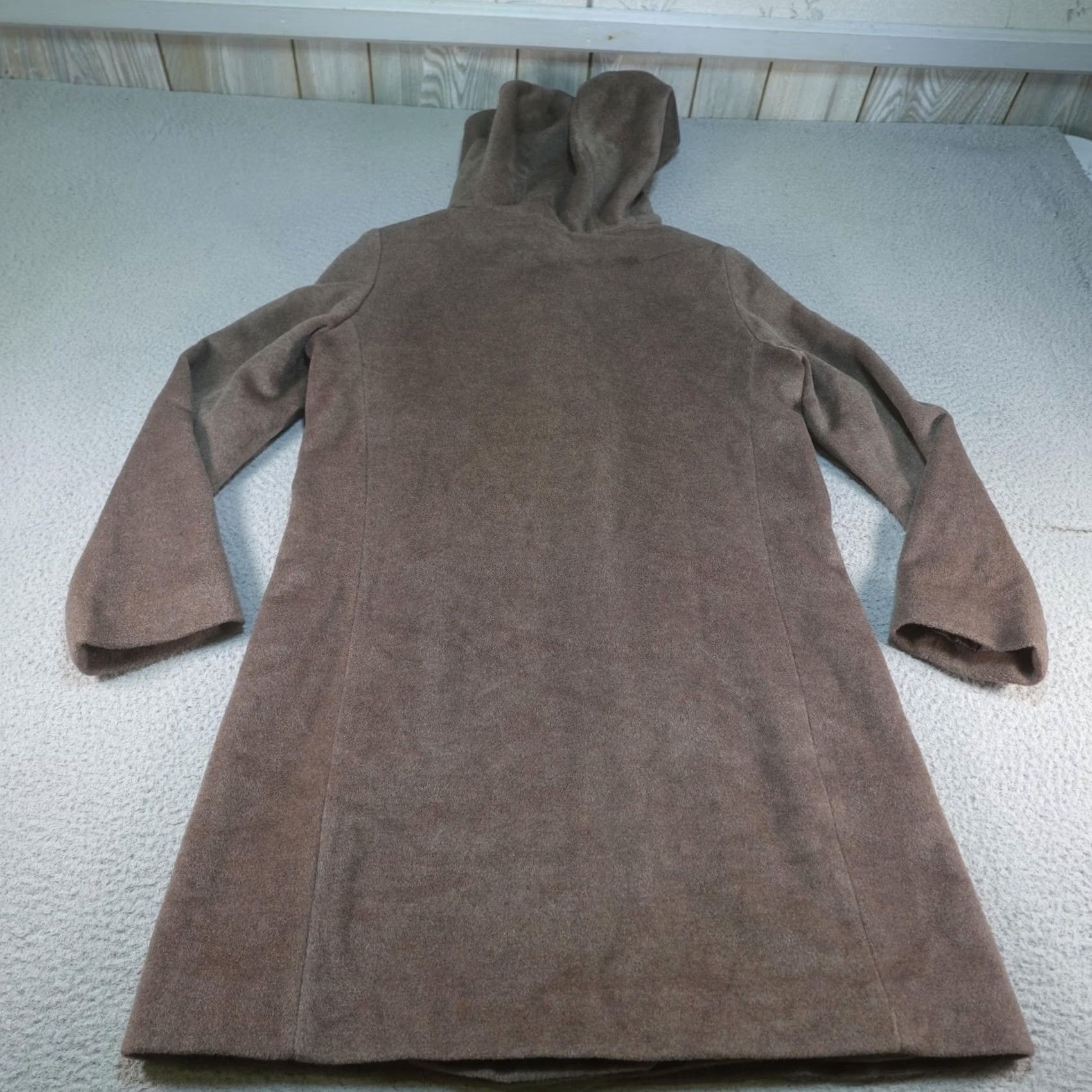 Cole Haan Cole Haan Coat Womens 12 Brown Wool Hooded Lined Single-Breasted Overcoat Size XL / US 12-14 / IT 48-50 - 2 Thumbnail