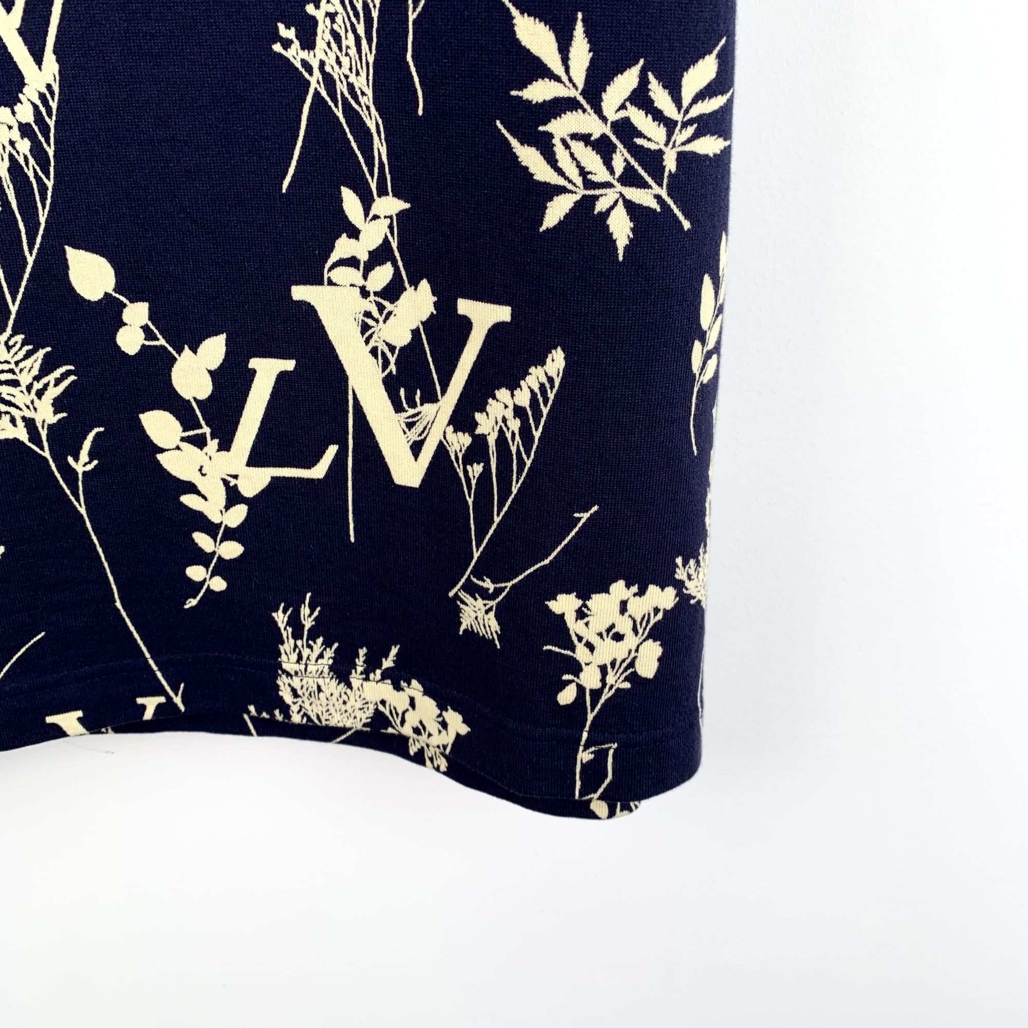 Louis Vuitton Louis Vuitton Navy Blue Wheat Ear Logo Print Cotton Short-Sl Size US M / EU 48-50 / 2 - 6 Thumbnail