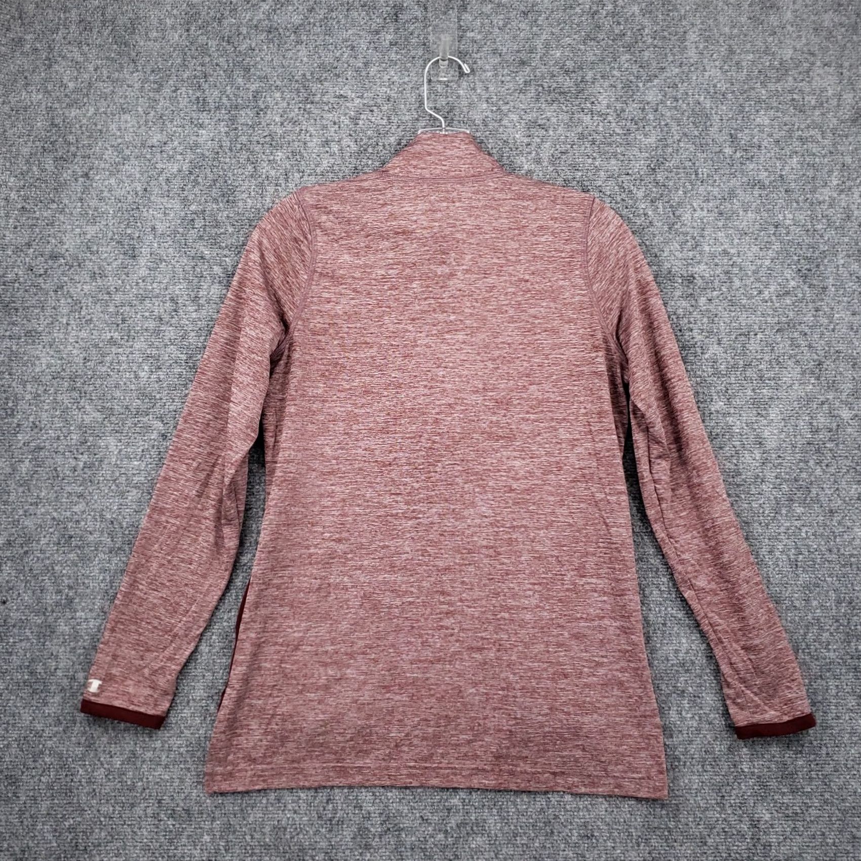 Champion Champion Shirt S Small Red Heather Long Sleeve 1/2 Zip Mock Neck Pullover T Mens Size US S / EU 44-46 / 1 - 2 Thumbnail