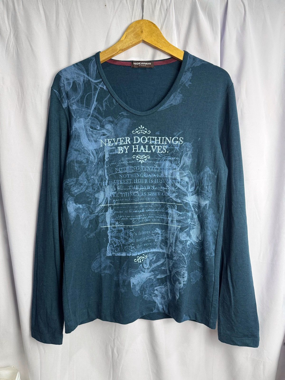 If Six Was Nine × Japanese Brand × Le Grande Bleu (L.G.B.) Nicole Smoke Poem Japanese Long Sleeve Size US M / EU 48-50 / 2 - 1 Thumbnail
