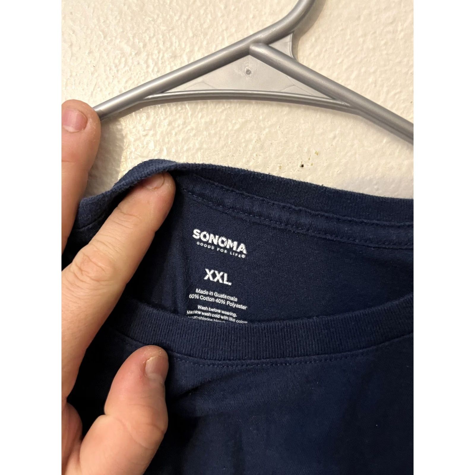 Vintage Sonoma Solid T-Shirt Mens Size XXL Navy Blue Size US XXL / EU 58 / 5 - 3 Thumbnail