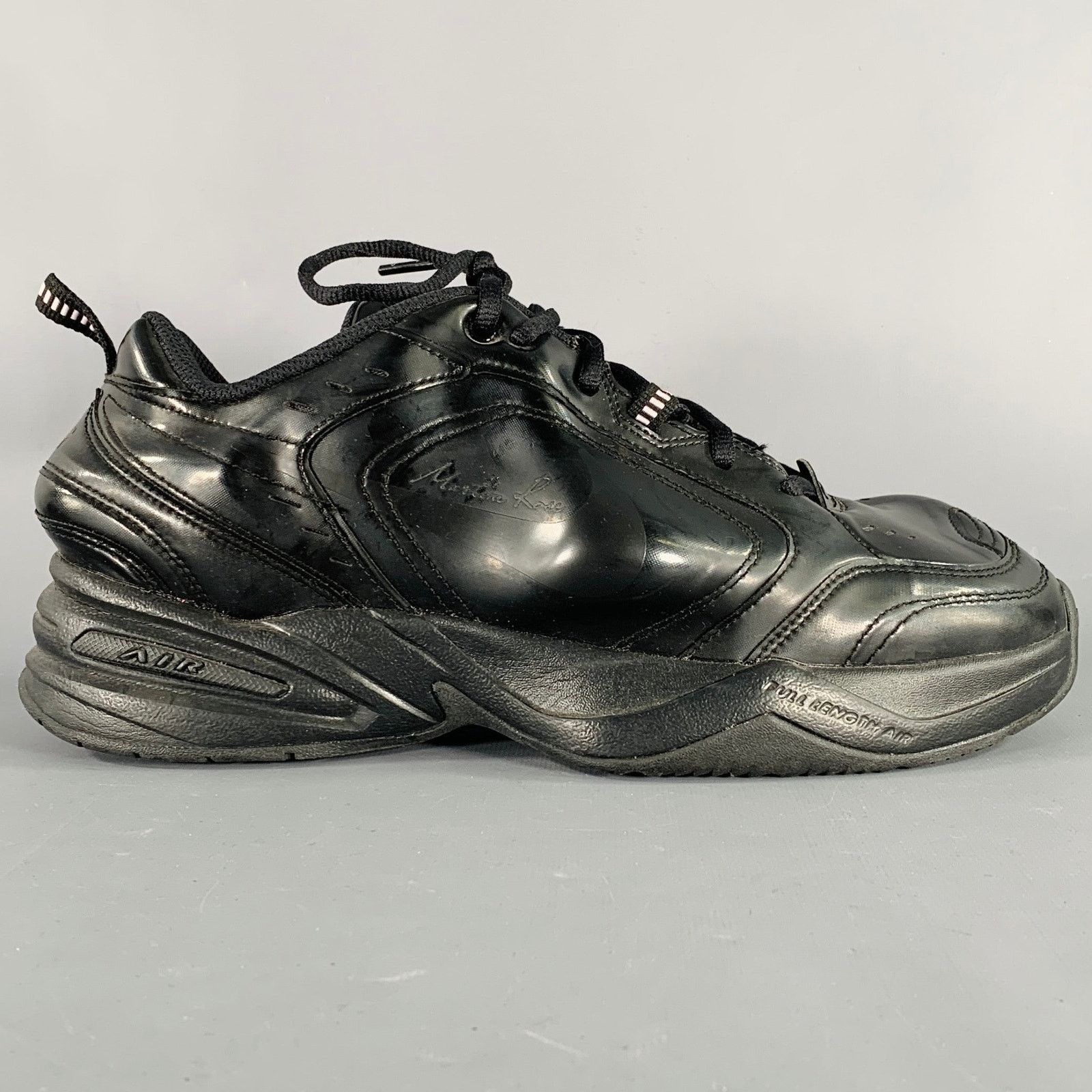 Nike 10.5 Monarch IV Black Faux Leather Sneakers Size US 10.5 / EU 43-44 - 2 Thumbnail