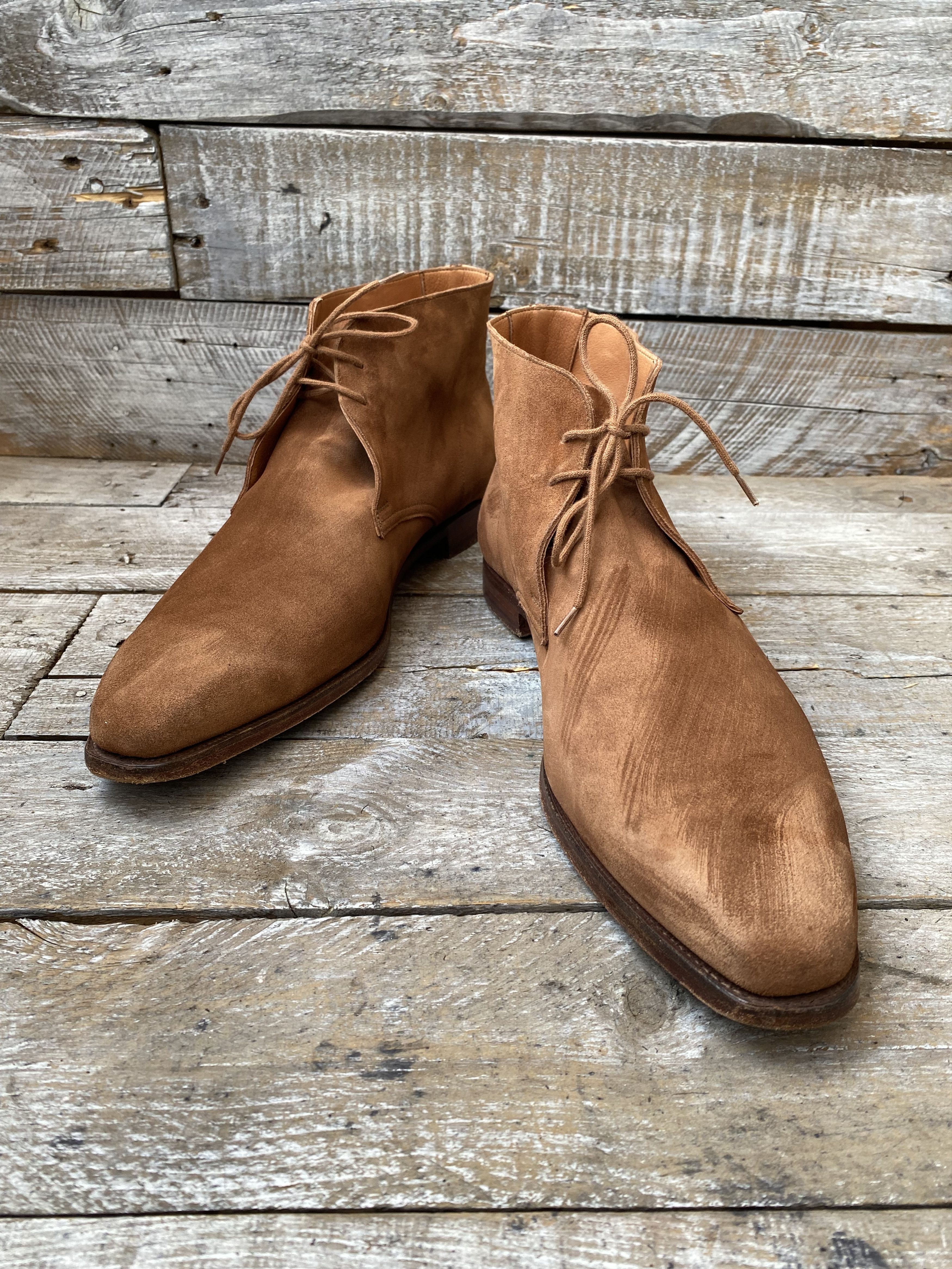 Crockett and jones chukka brown suede leather boots uk10E