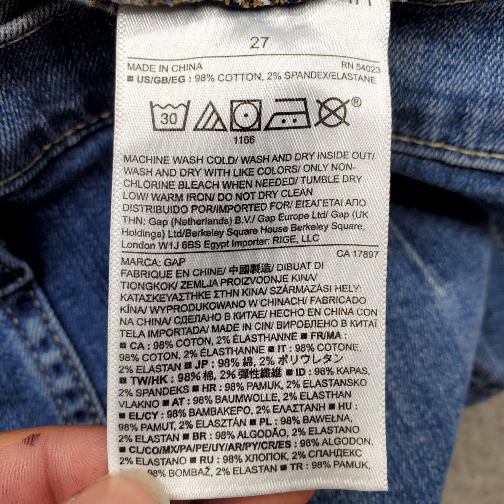 Gap Gap Jeans Midi Skirt Womens 27 Blue Denim Medium Wash Pockets Button Front Slit Pockets A-Line Casual Shirt not; Size 27" / US 4 / IT 40 - 6 Thumbnail