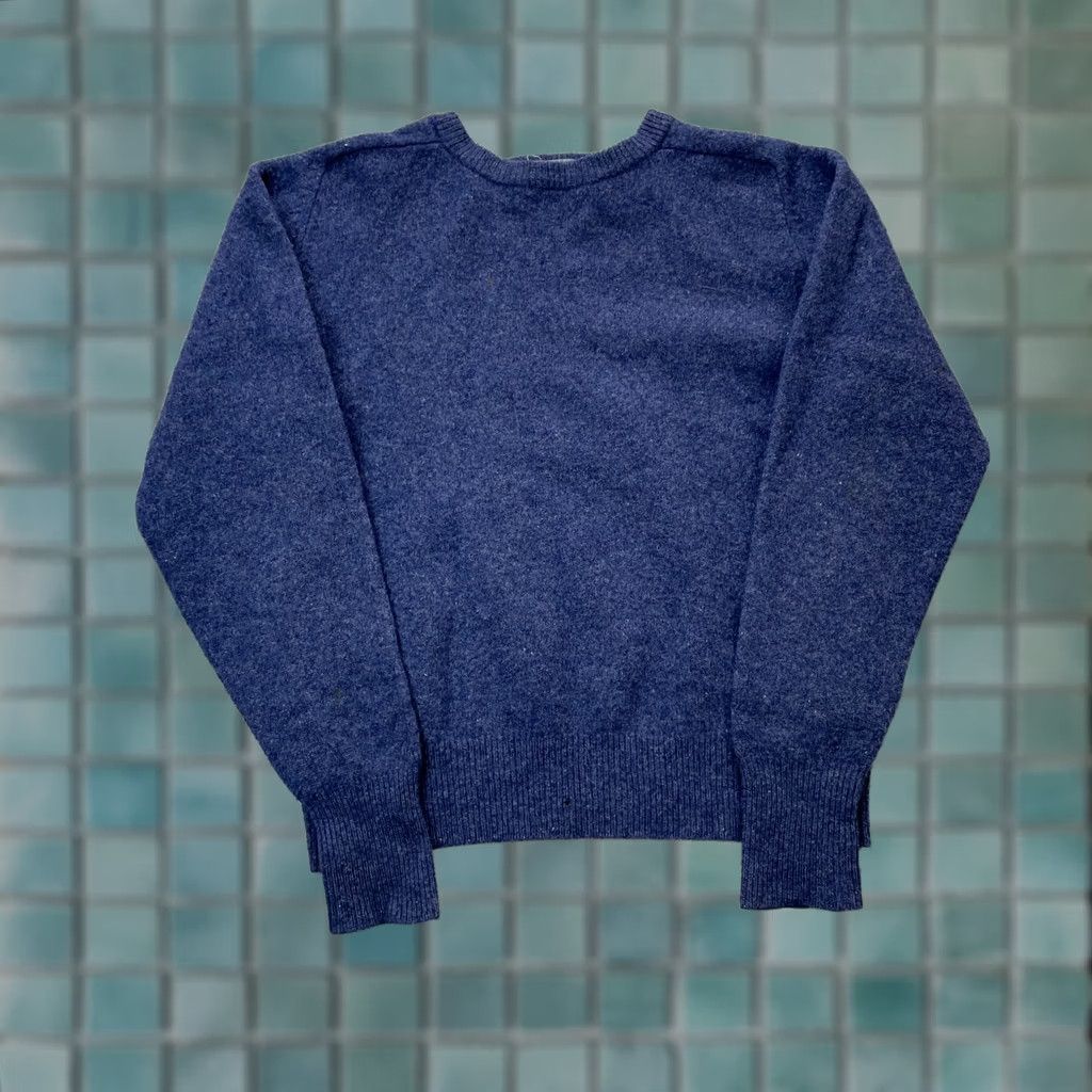 Lord & Taylor LORD & TAYLOR Sweater Mens Large Blue Heathered Wool Ribbed Tight-Knit Classic Pullover Knit Crew Neck Casual Business Travel Boys? Size US L / EU 52-54 / 3 - 1 Thumbnail