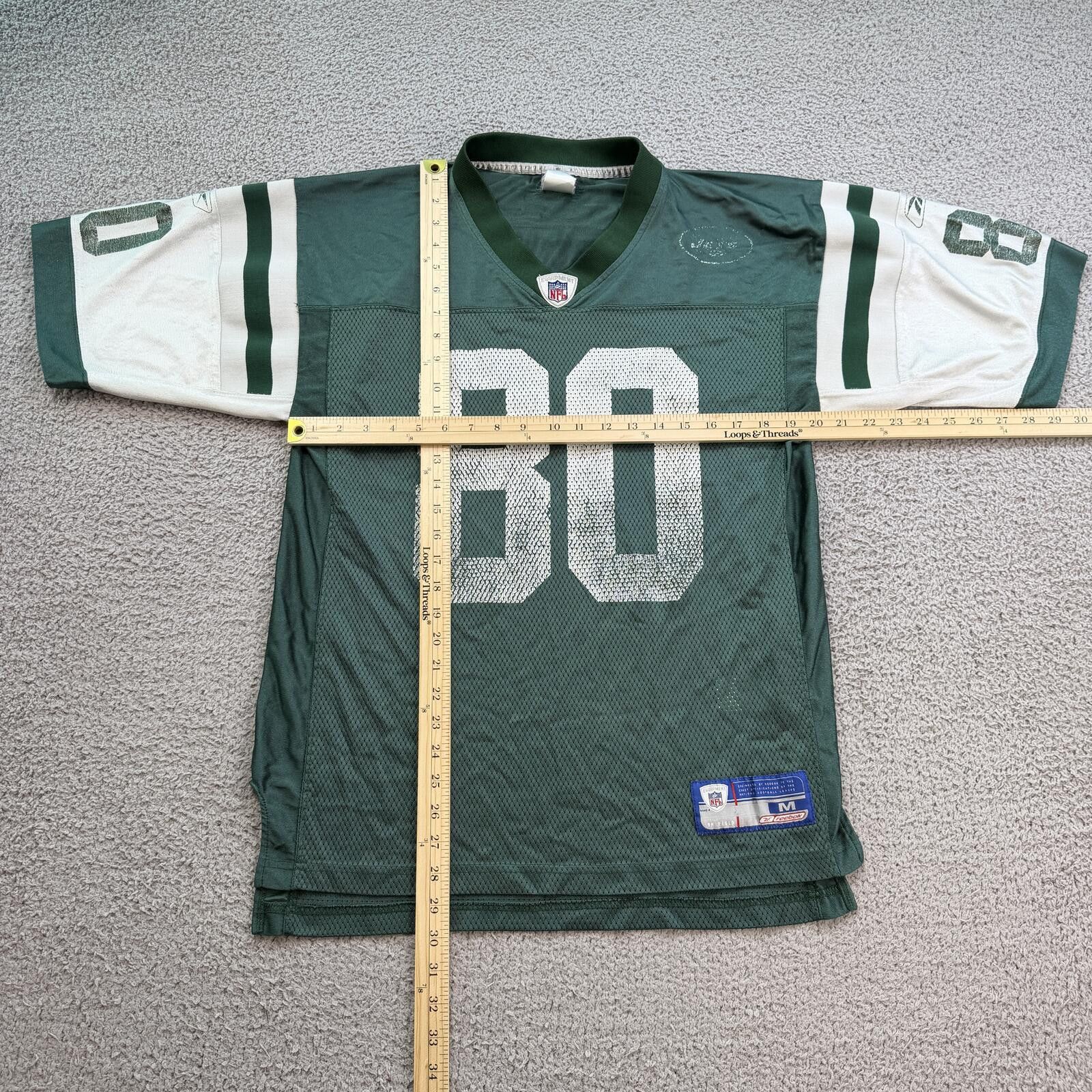 Reebok Wayne Chrebet #80 New York Jets Reebok NFL Jersey M Y2K Size US M / EU 48-50 / 2 - 3 Thumbnail