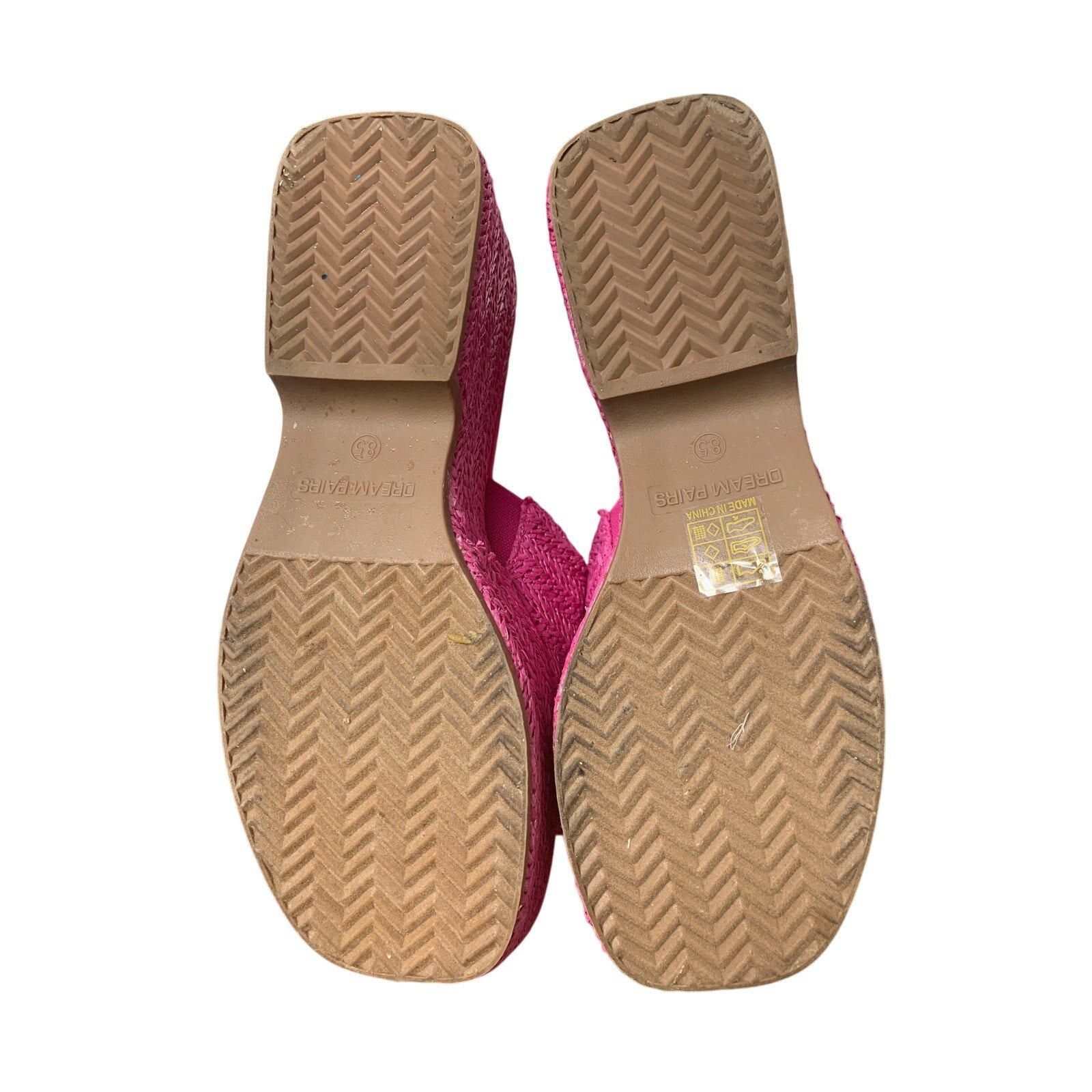 Other Dream Pairs 8.5 Hot Pink Open Toe Espadrille Sandals Size US 8.5 / IT 38.5 - 7 Thumbnail
