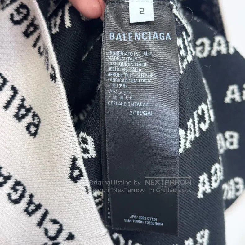 Balenciaga Balenciaga Full Print Letter Knit Cardigan Sweater Jacket Size US L / EU 52-54 / 3 - 4 Thumbnail