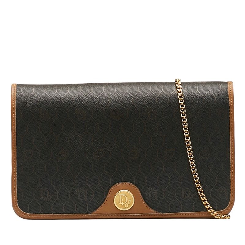 image of Dior Honeycomb Chain Shoulder Bag in Black, Women's