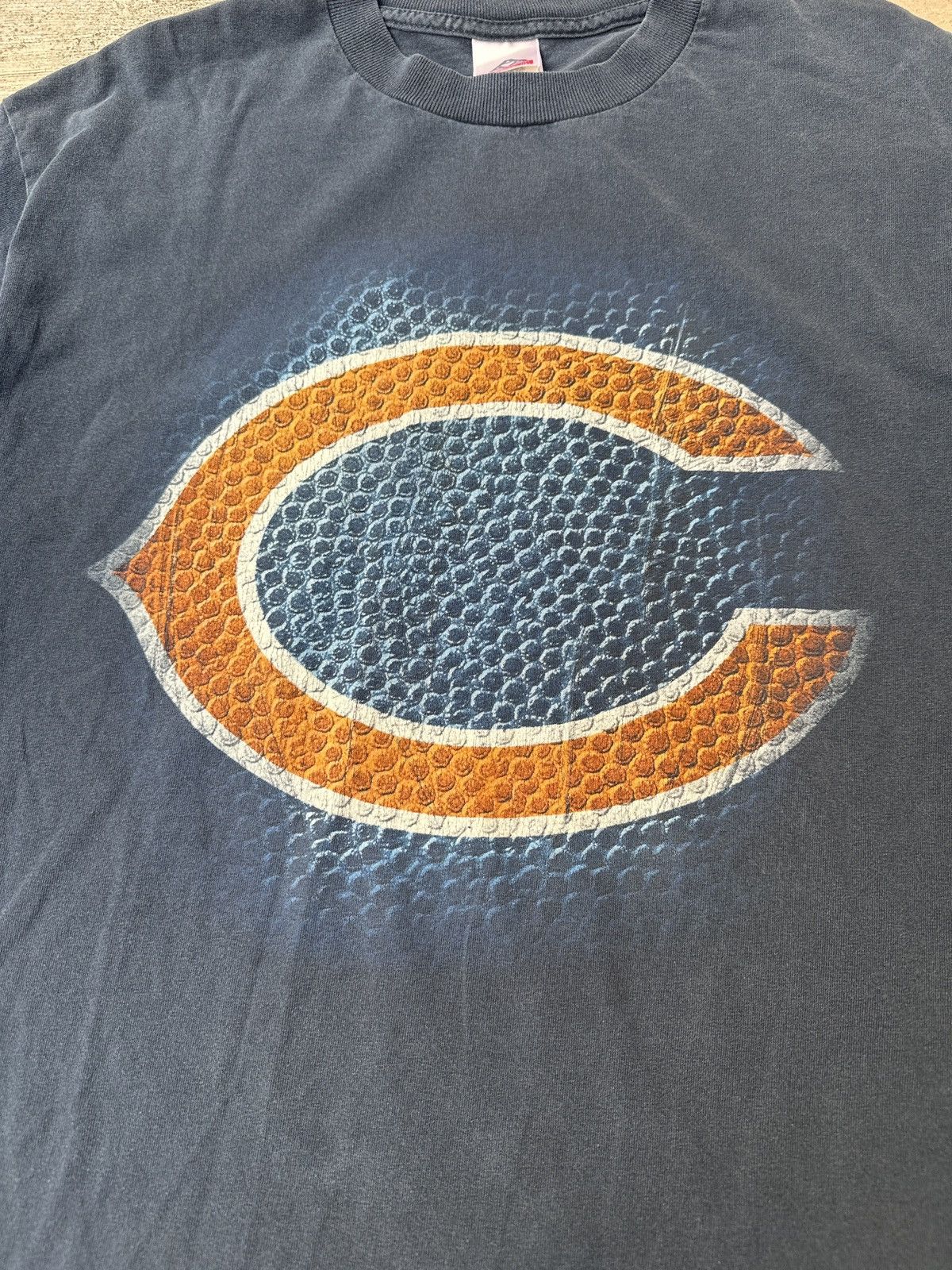 NFL × Vintage Vintage 90s Navy Blue Chicago Bears NFL Logo Tshirt Size US L / EU 52-54 / 3 - 2 Thumbnail